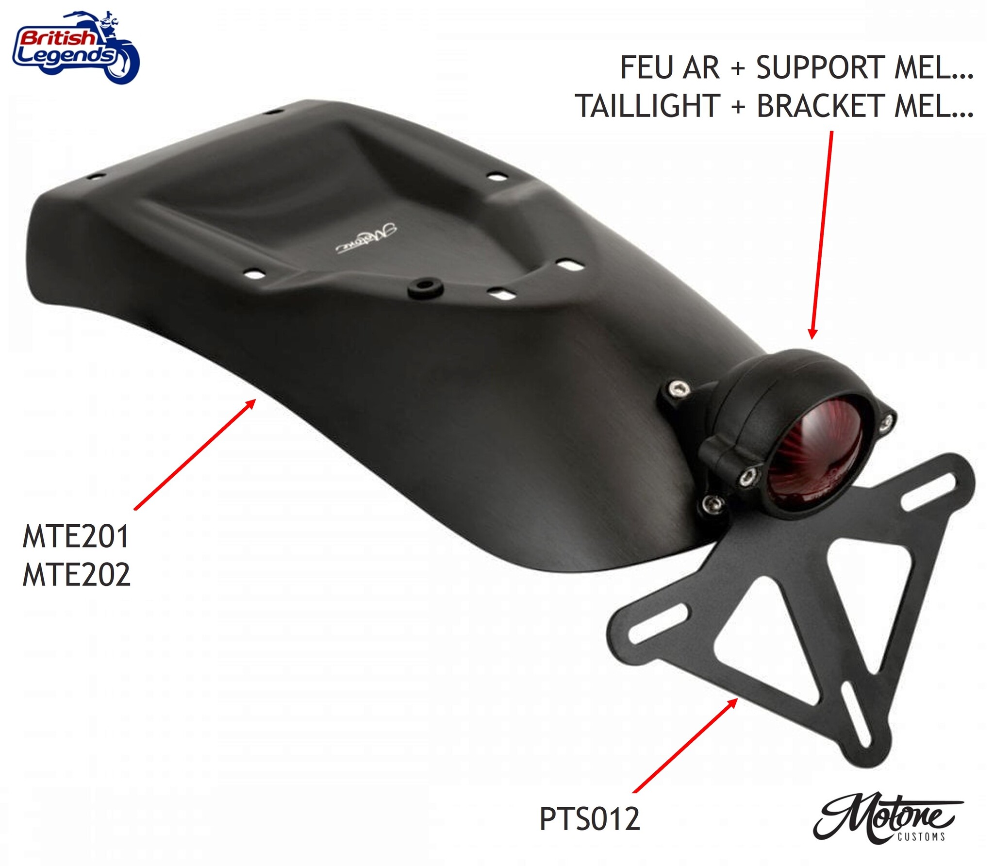 Guardabarros Trasero Corto para Thruxton 1200/R/RS