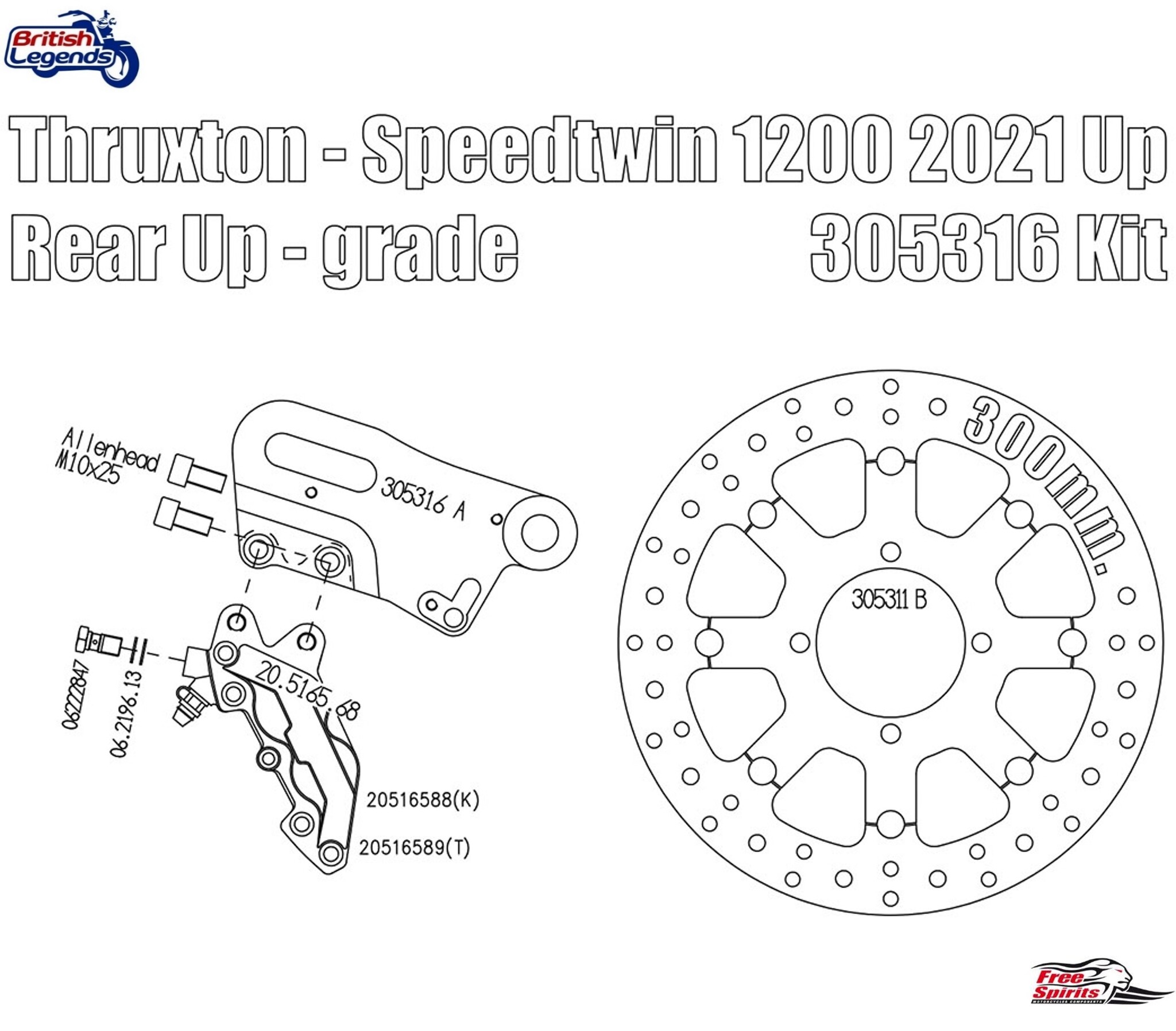 Kit AR Brembo pour Thruxton RS & Speed Twin