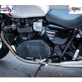Ribbed "Flat-Track" Side Covers for Triumph Twins