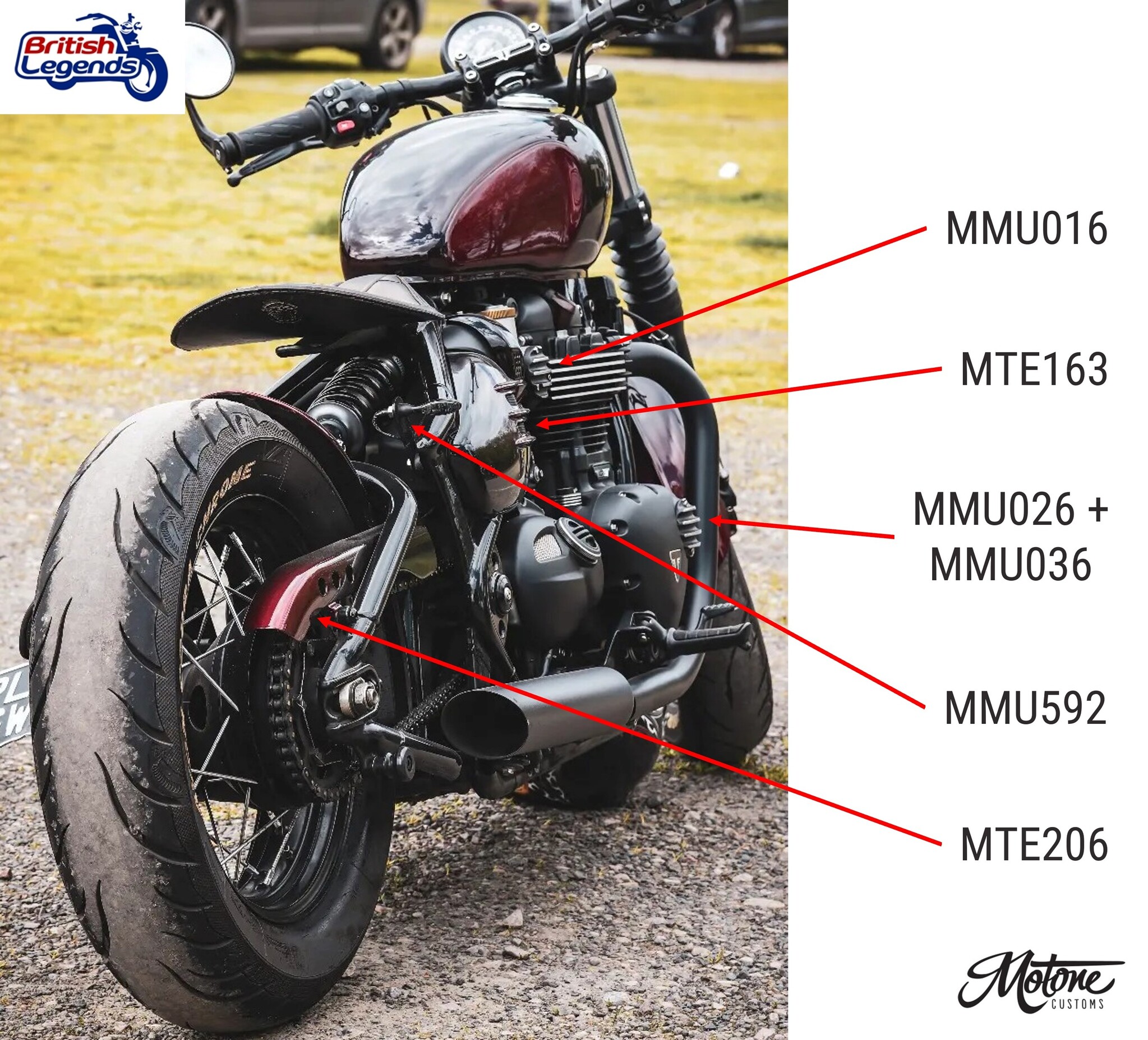 Supports de Clignotants AR pour Triumph Bobber