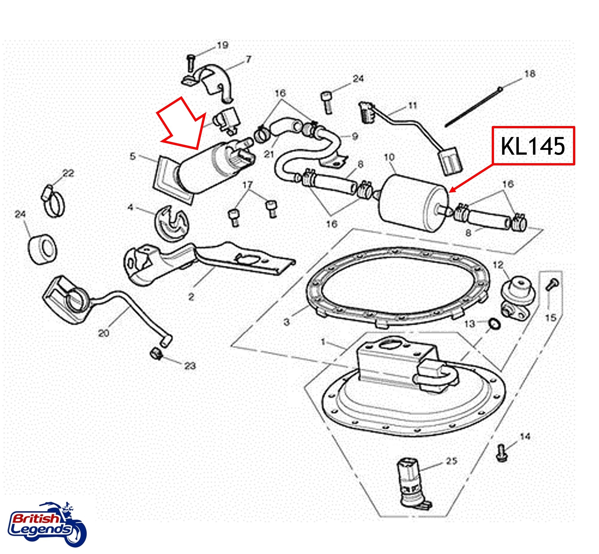 Bomba de Combustible (Recambio) para Motos Triumph
