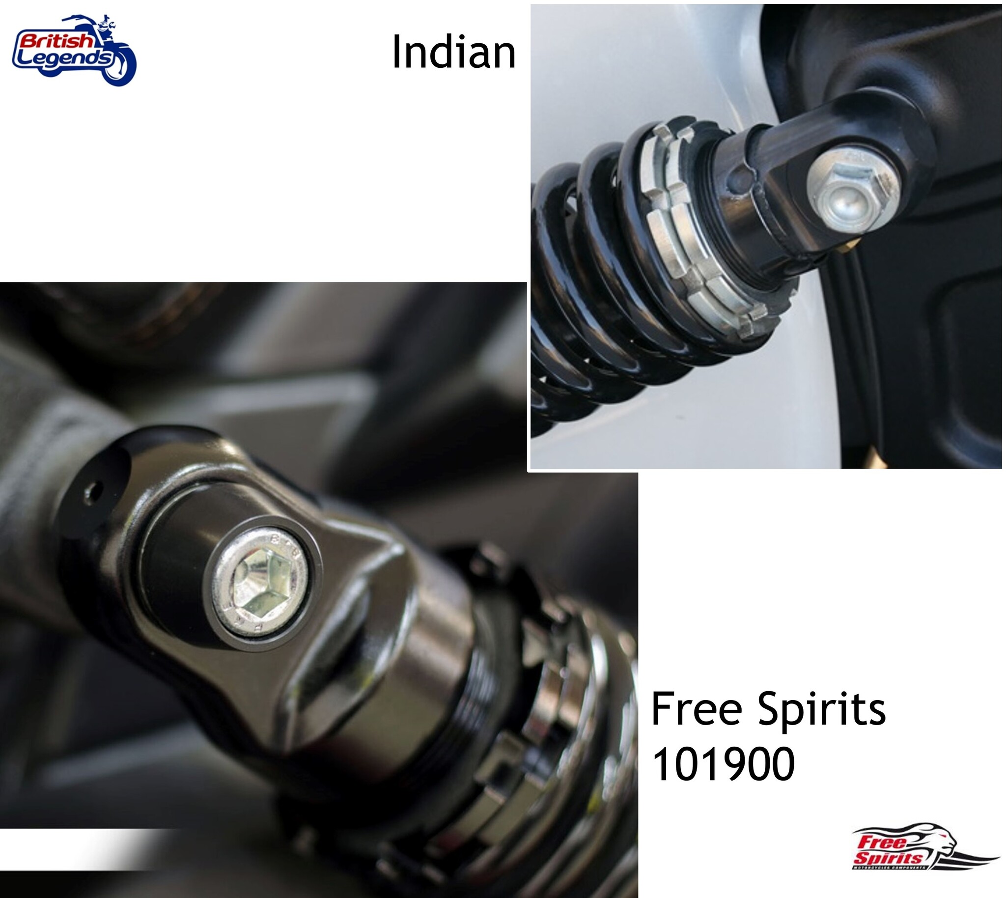 Fixations d'Amortisseurs pour Indian Scout