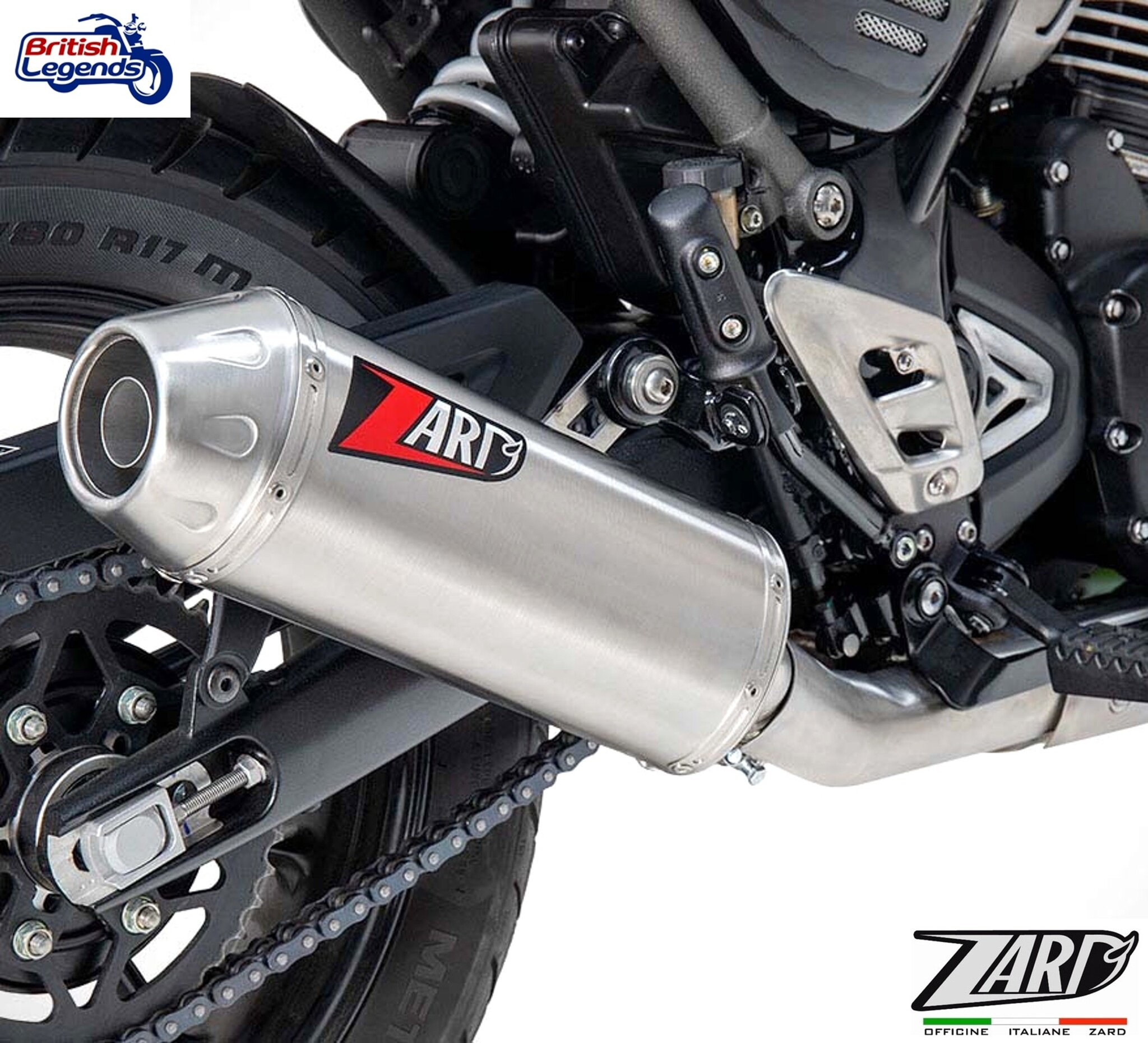 Zard Slip-On Silencer for Triumph Speed & Scrambler 400 - British