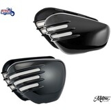 Ribbed "Flat-Track" Side Covers for Triumph Twins