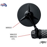 Bar-End Mirrors - Motone Tri-Line