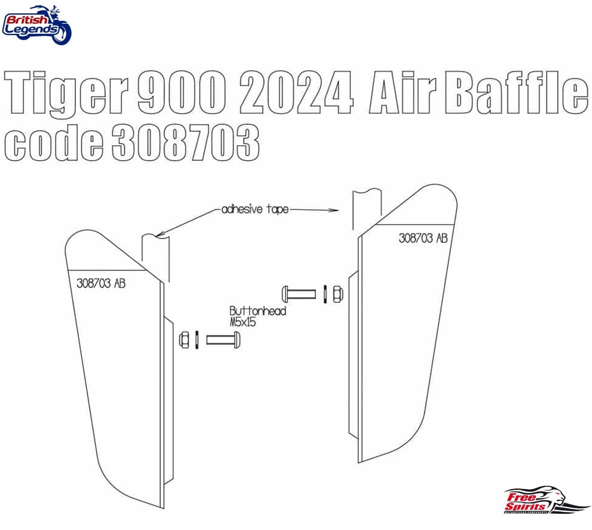 Déflecteurs d'Air Moteur pour Tiger 850/900