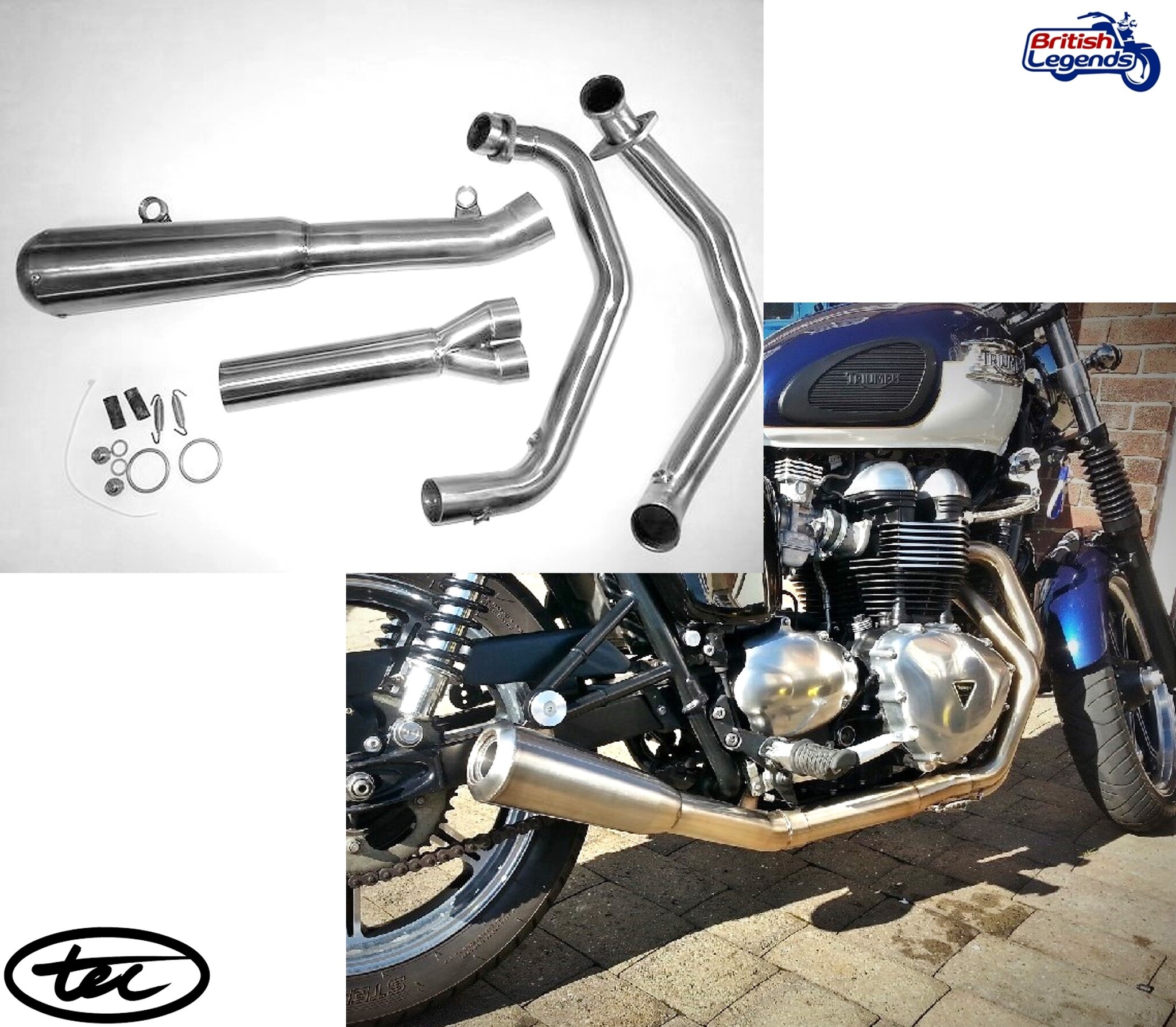Escape 2 en 1 Inox para Triumph Bonneville/Thruxton