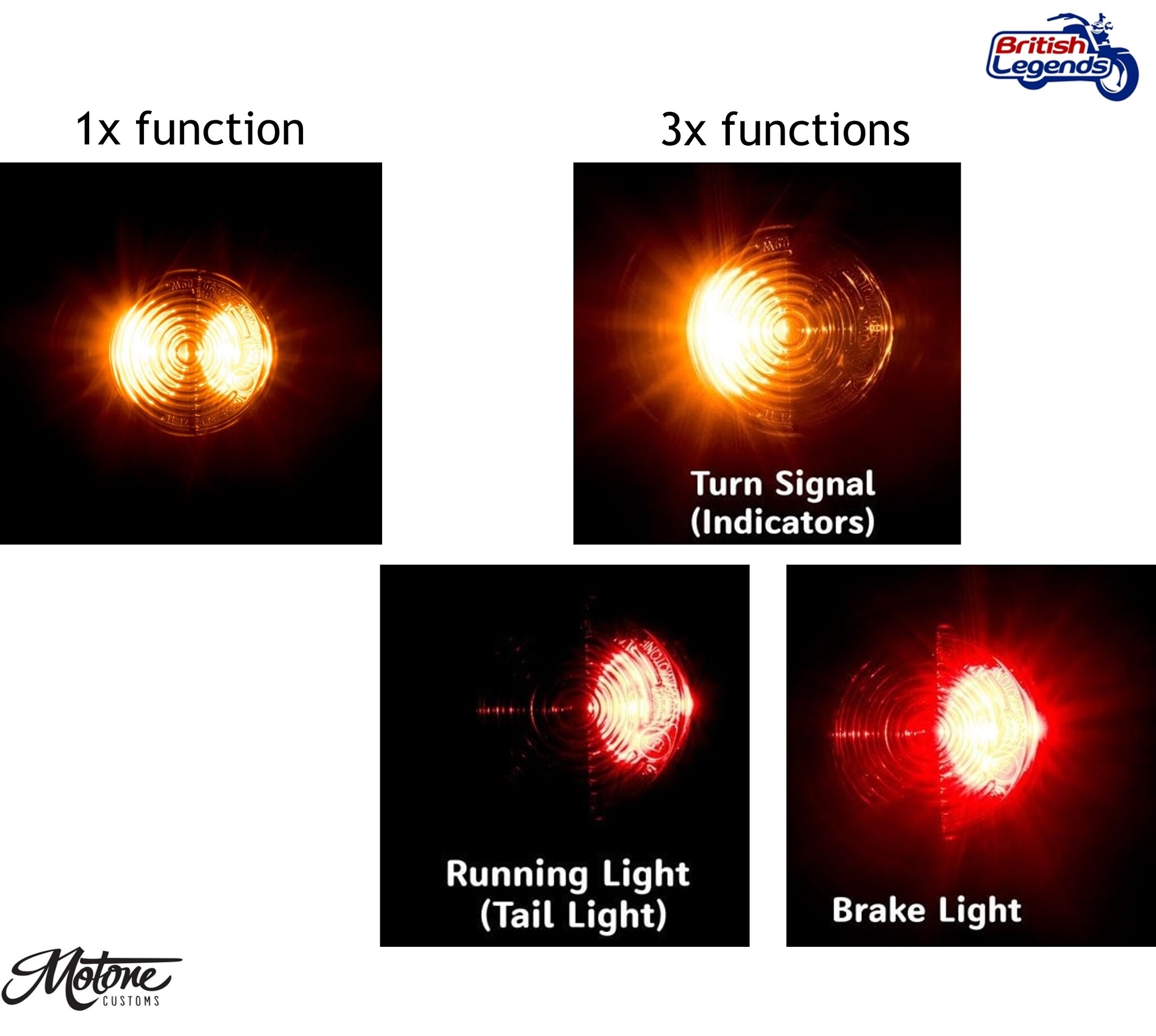 Intermitentes Icon LED Motone en Aluminio Sólido