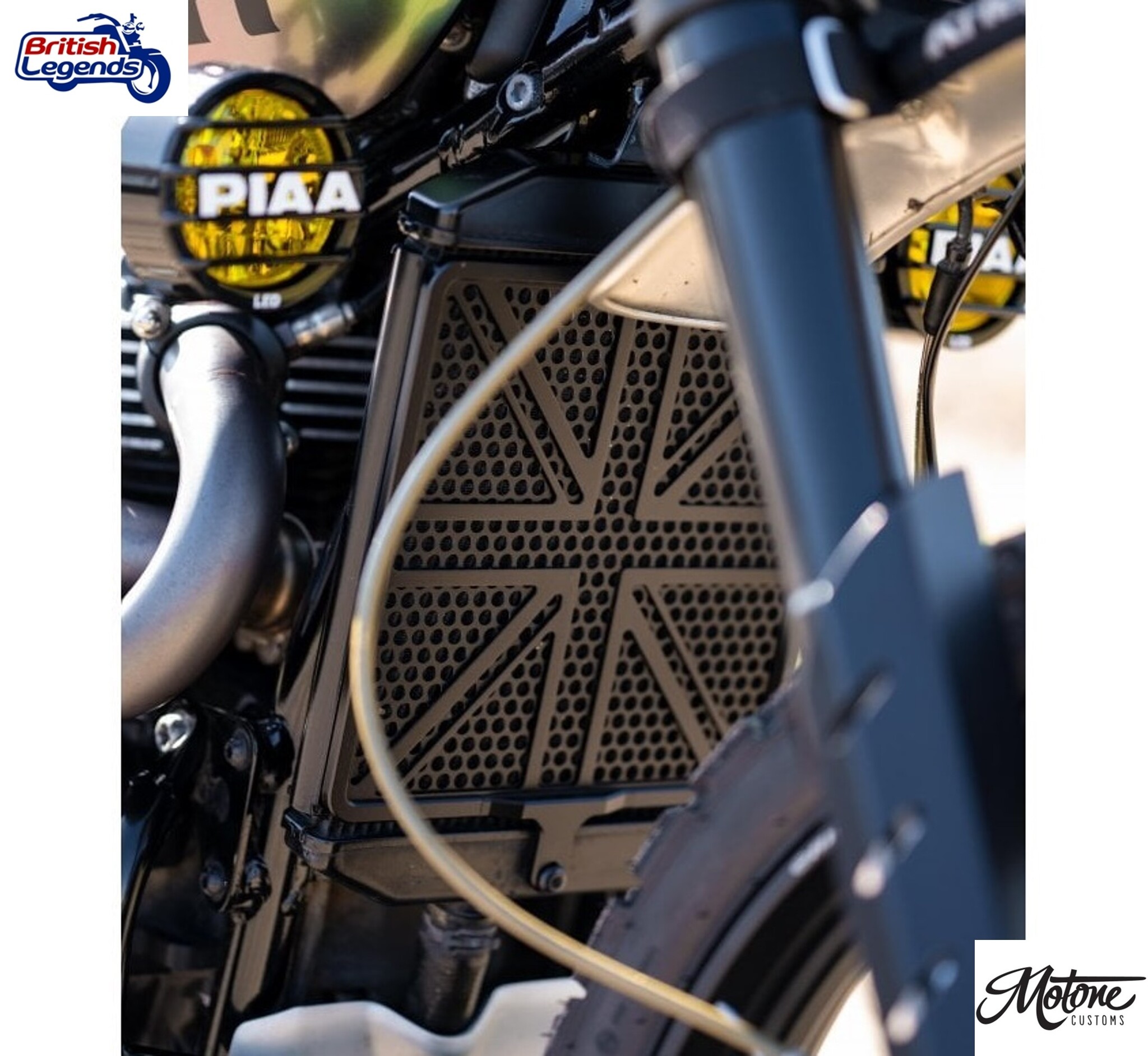 Protección de radiador Union Jack para Triumph