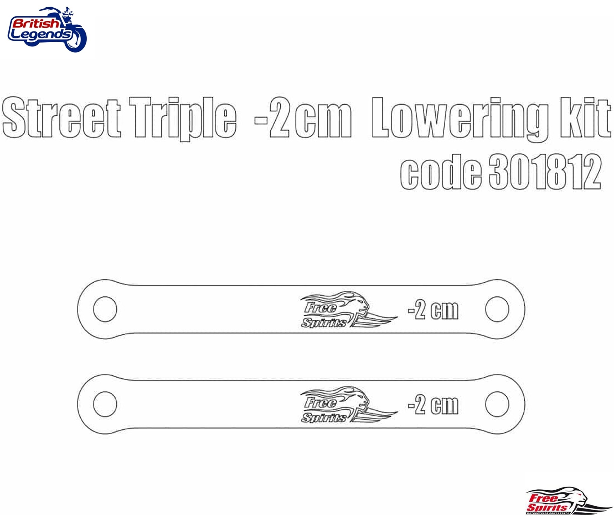 Lowering Kit -20mm for Street Triple 2017+