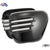 Ribbed "Flat-Track" Side Covers for Triumph Twins