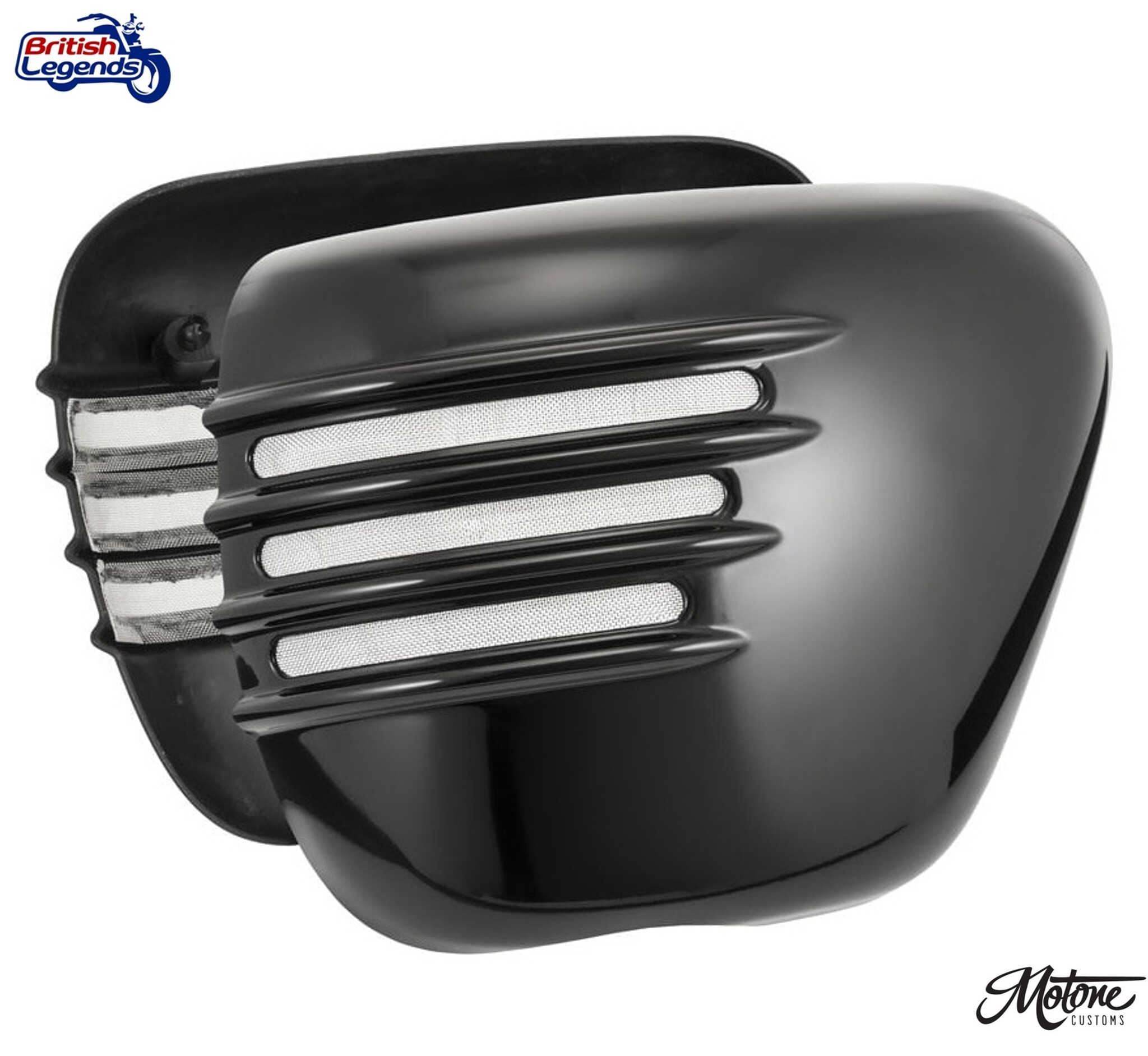 Caches Latéraux Ajourés "Flat-Track" Triumph Twins