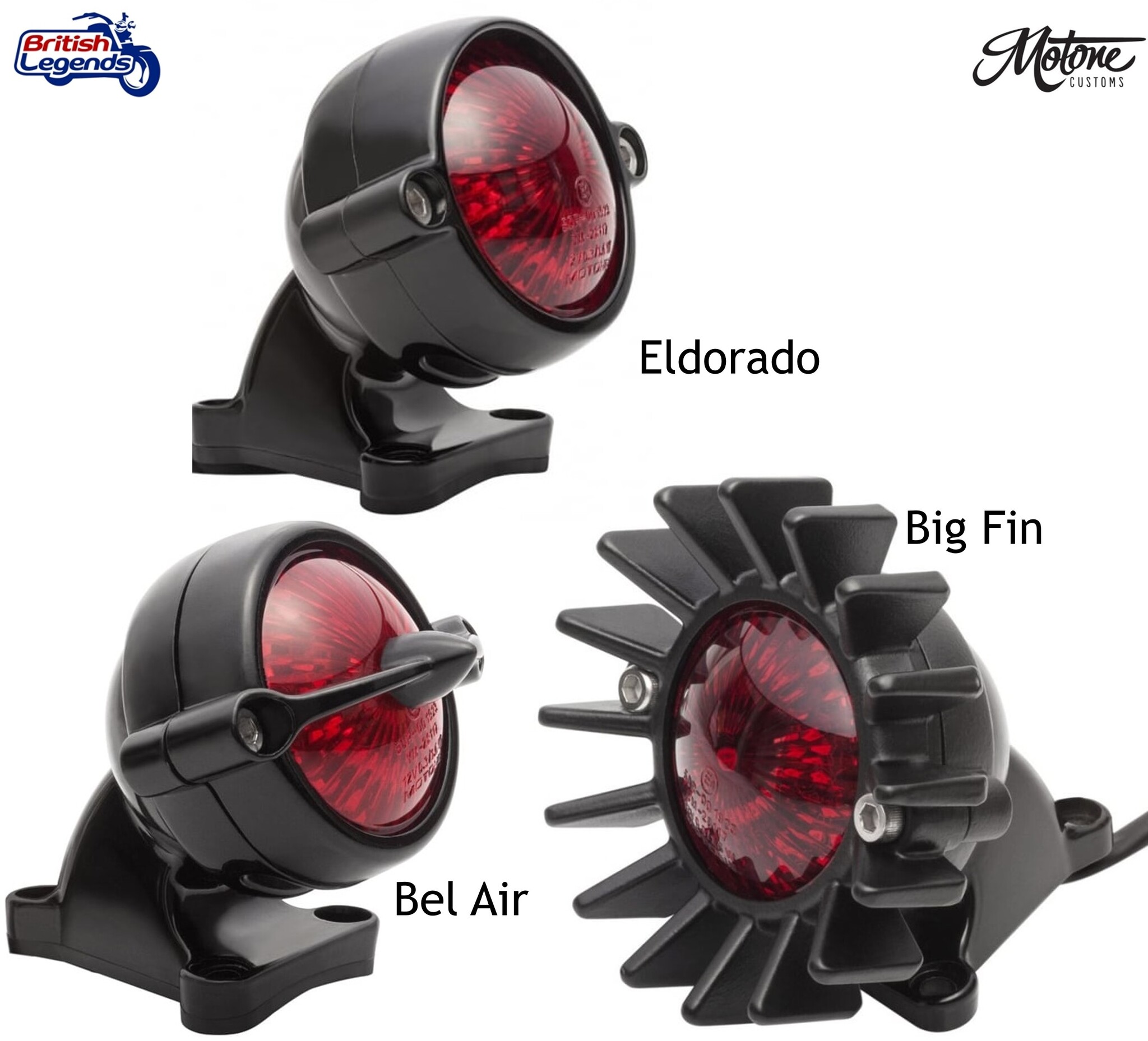 Solid Alloy Taillight on Bracket by Motone