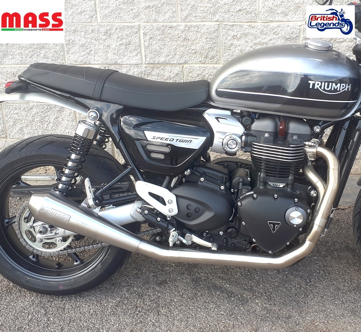 Stainless Tromb Silencers for Speed Twin 1200