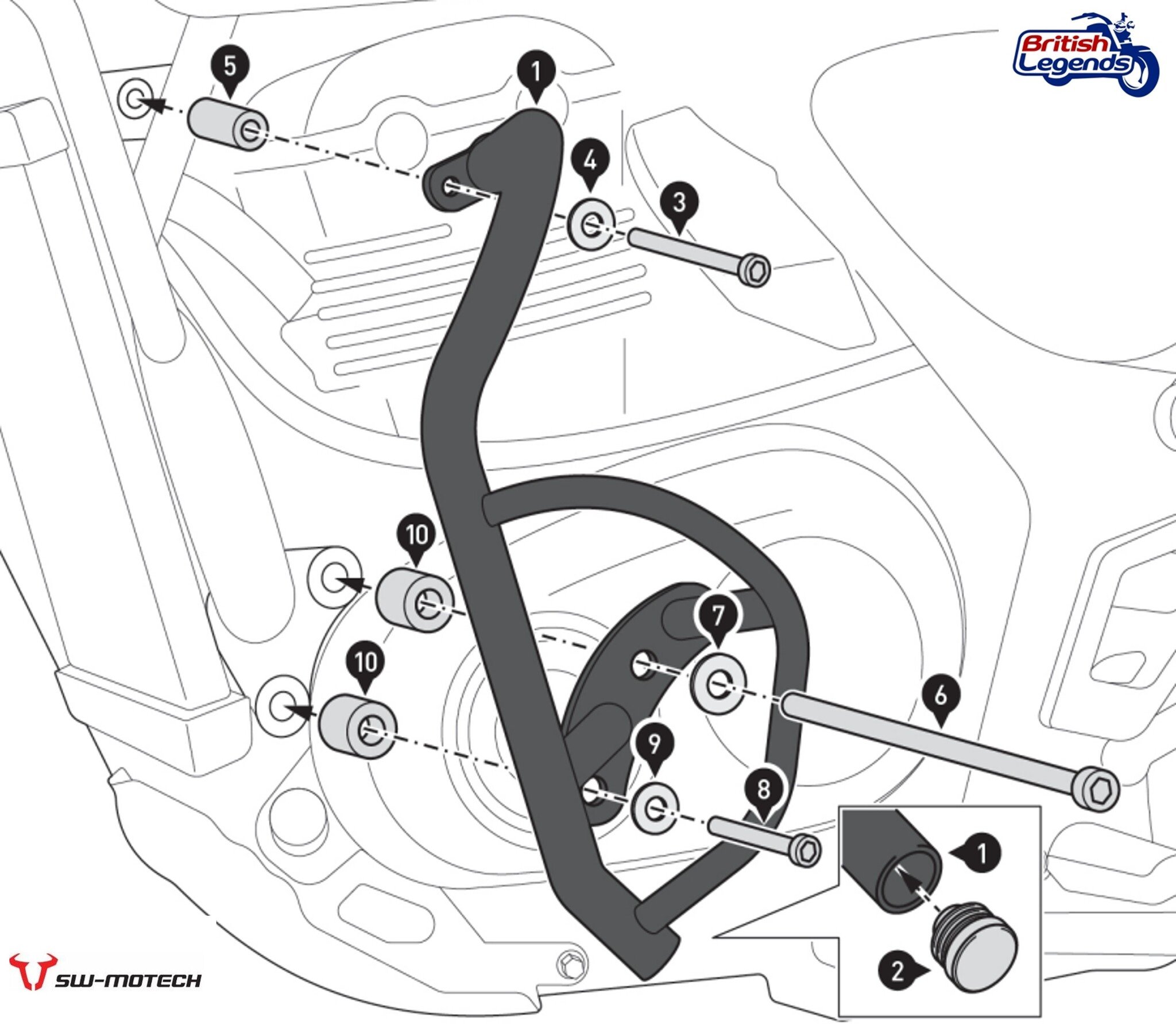 Engine Protection Bars for Triumph 400cc