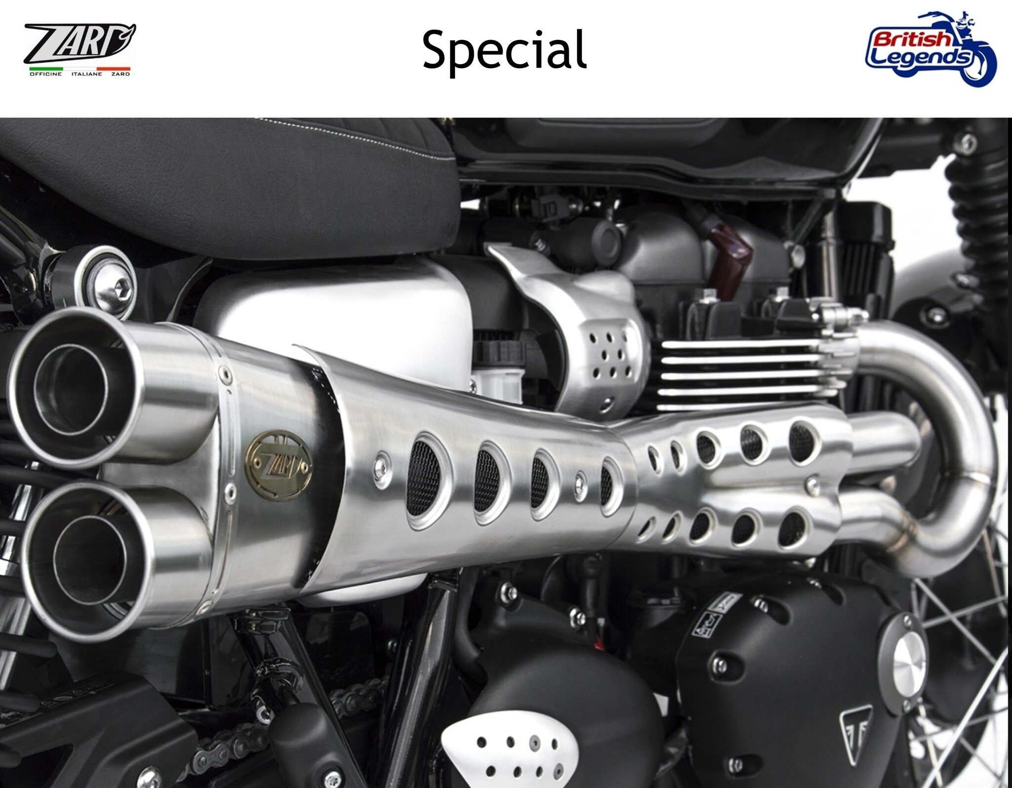 Ligne Inox 2-en-1 Zard pour Triumph Street Scrambler