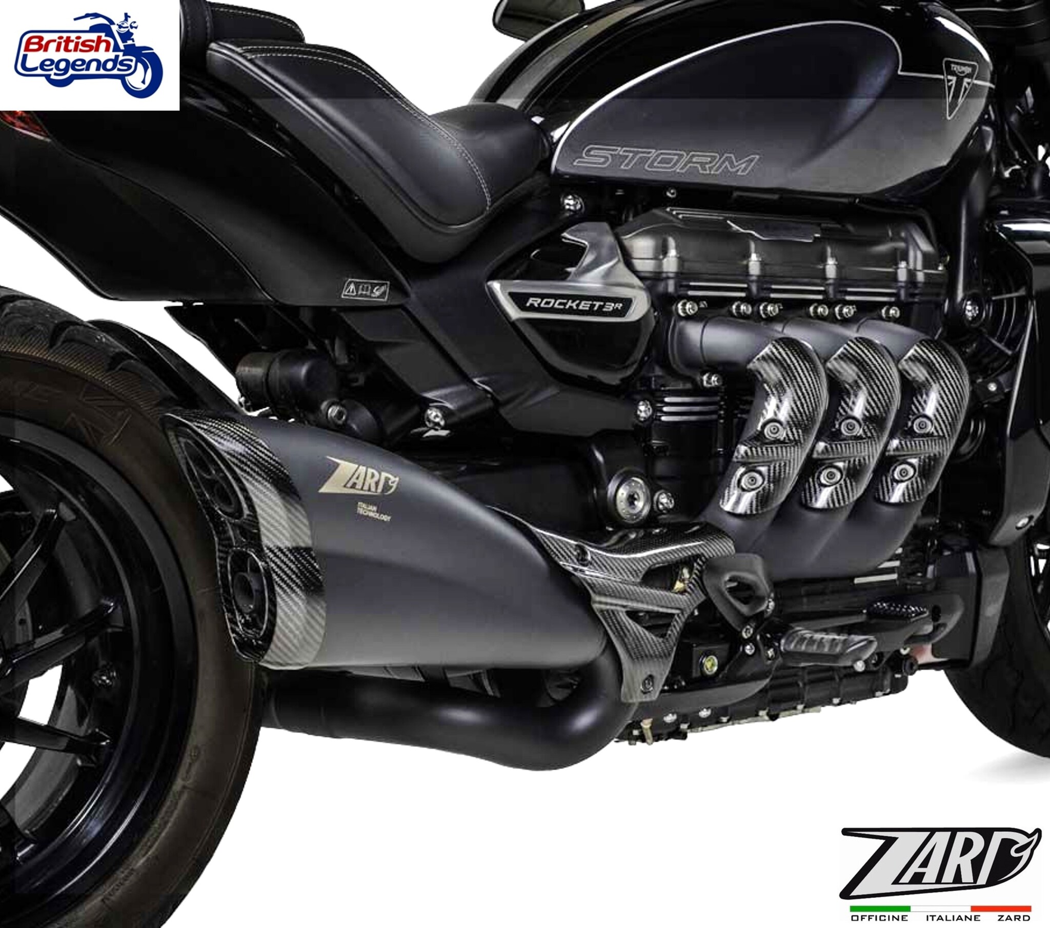 Silenciador Inox Zard para Triumph Rocket 3