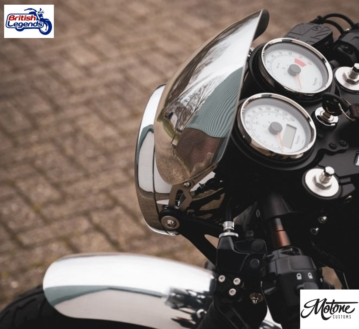 Parabrisas de aluminio para Triumph Twins