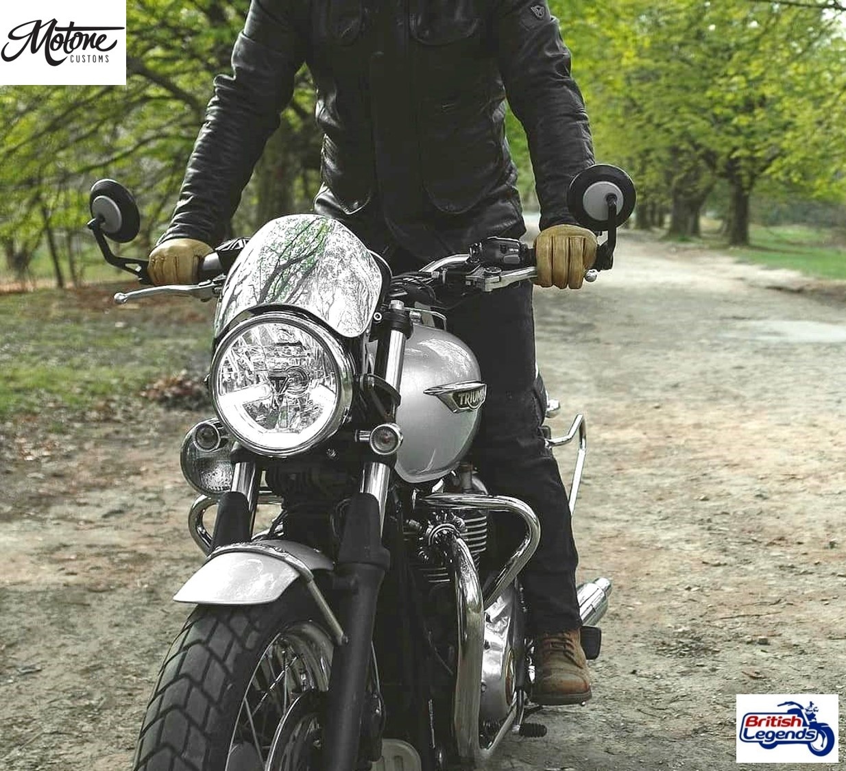 Parabrisas de aluminio para Triumph Twins