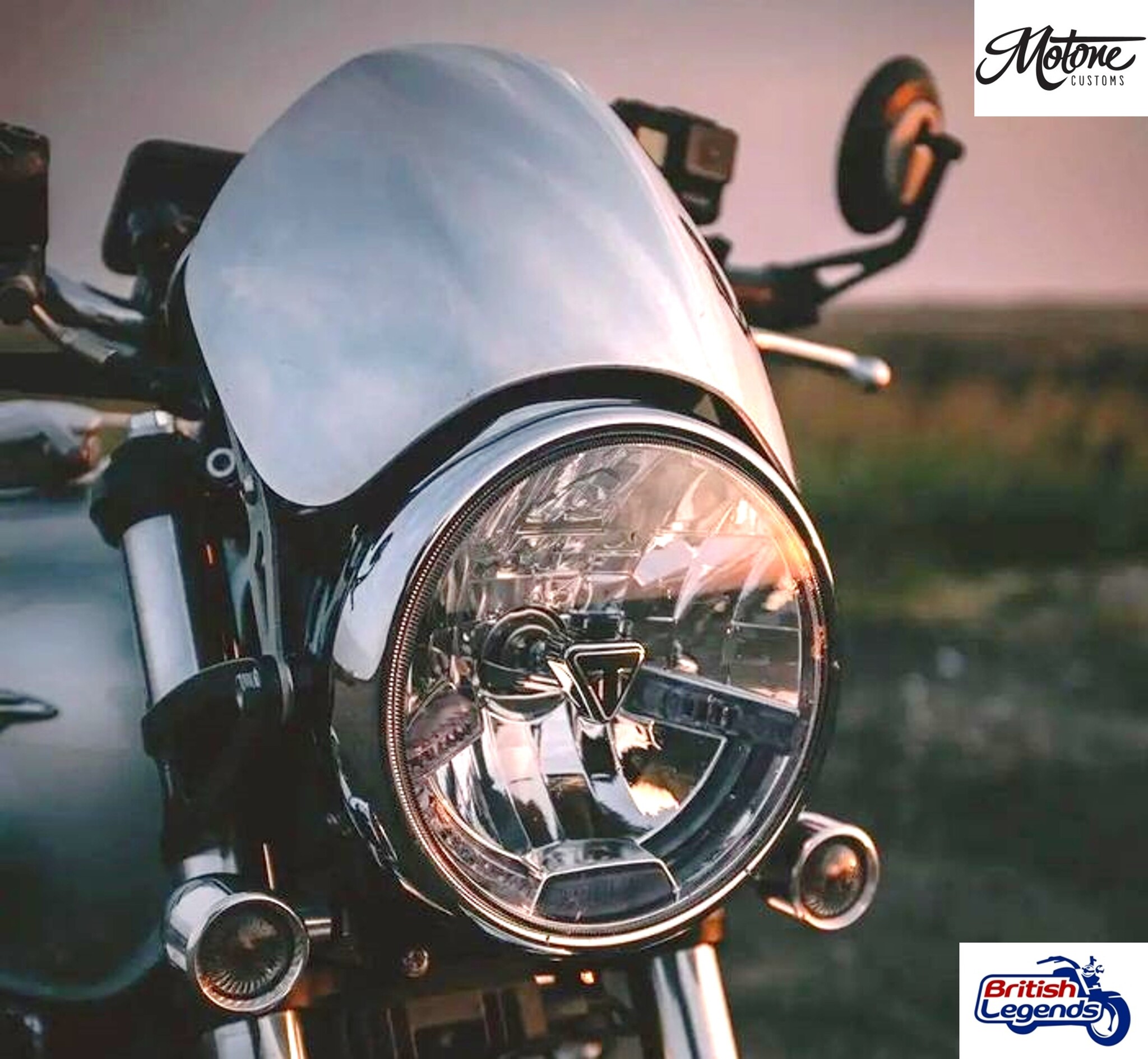 Parabrisas de aluminio para Triumph Twins