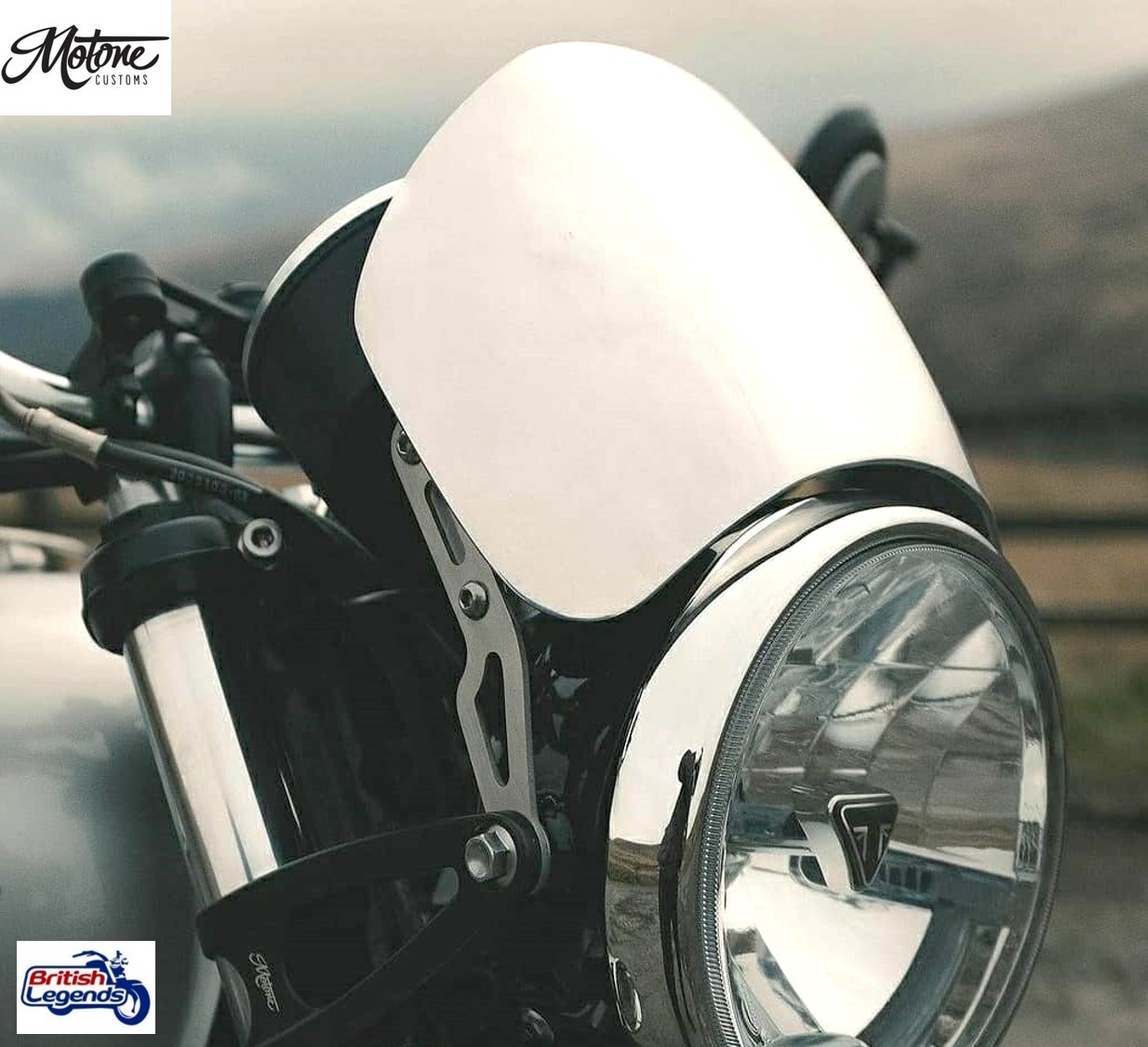 Parabrisas de aluminio para Triumph Twins