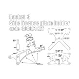 Soporte de placa lateral para Triumph Rocket 3