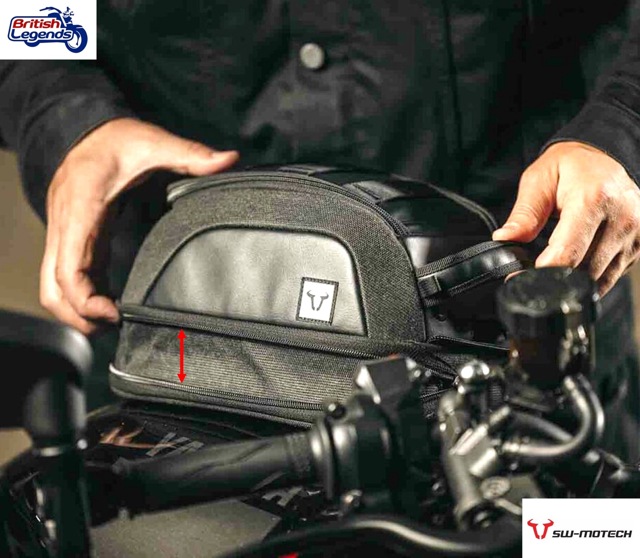 Motorcycle Tank Bag with Magnetic Fitting