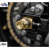 Eje de Rueda Trasera de Inox y Bobinas de Soporte