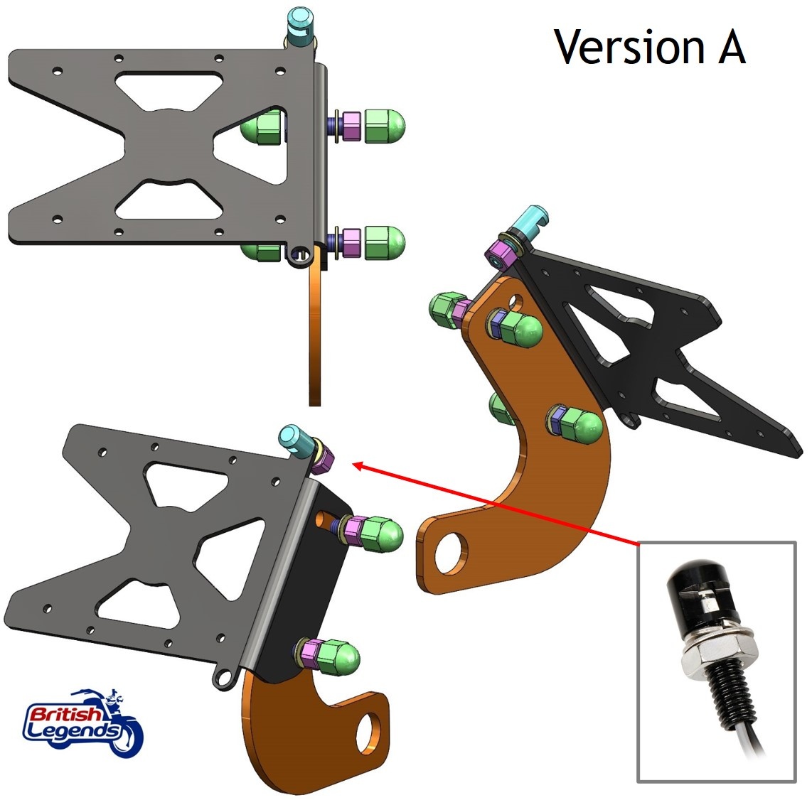 Side License Plate Kit for Triumph Twins
