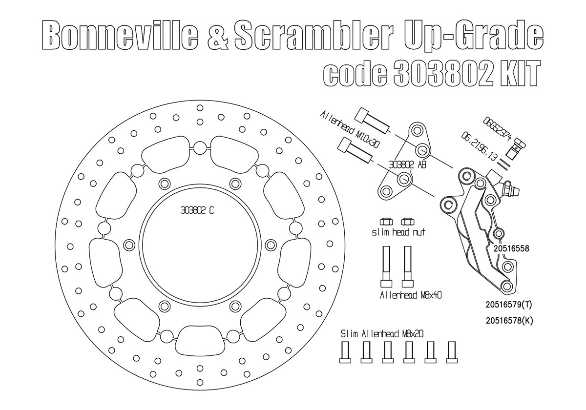 Kits Brembo para Triumph Bonneville 2001-2016