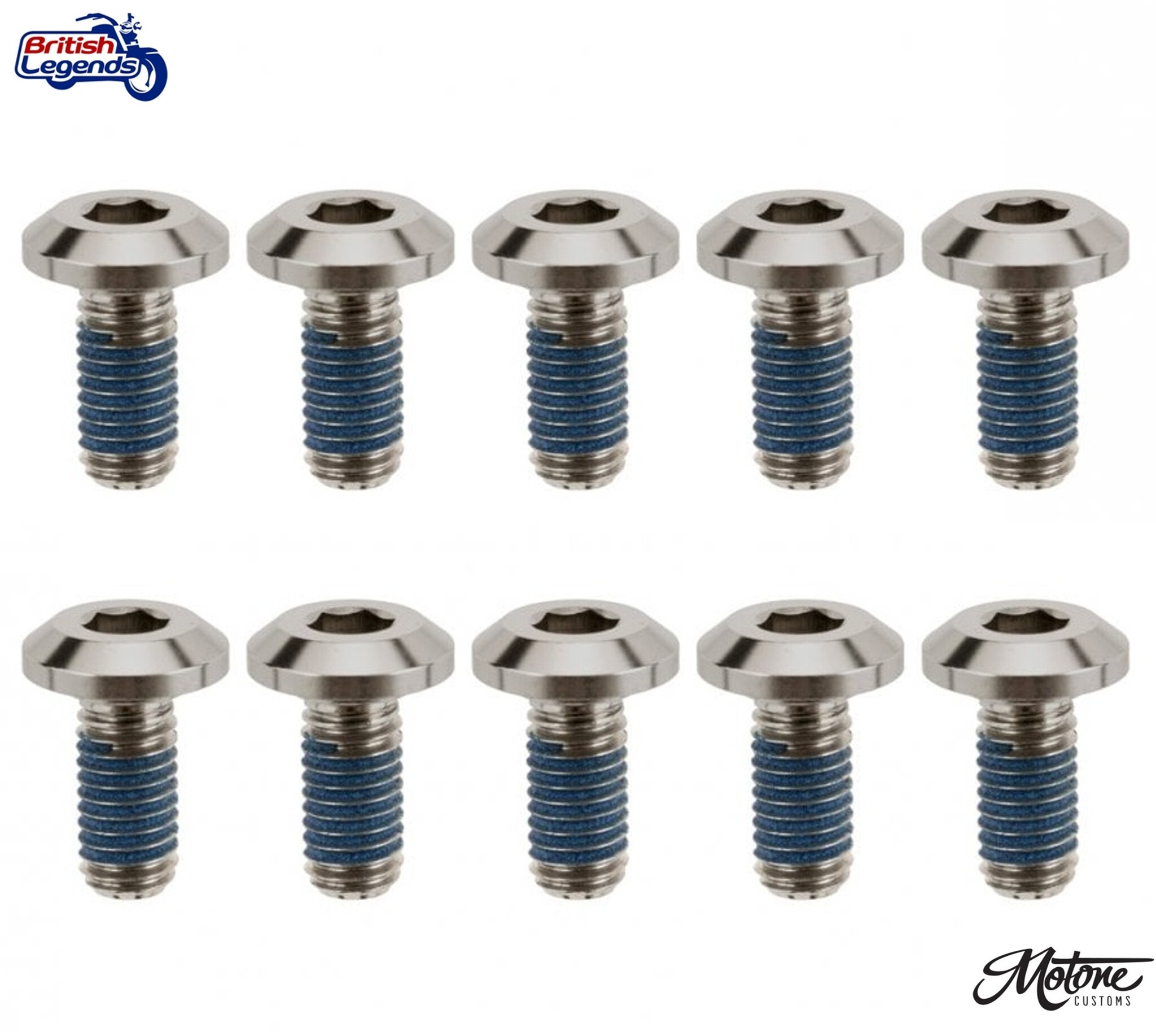 Set of Brake Disc Bolts milled from Solid Titanium