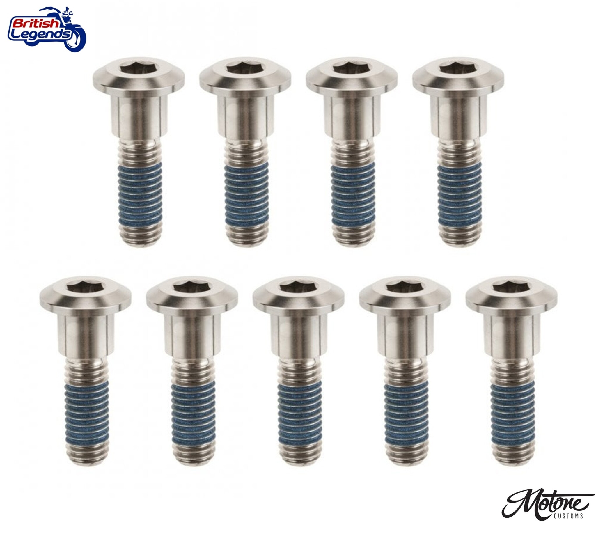Set of Brake Disc Bolts milled from Solid Titanium