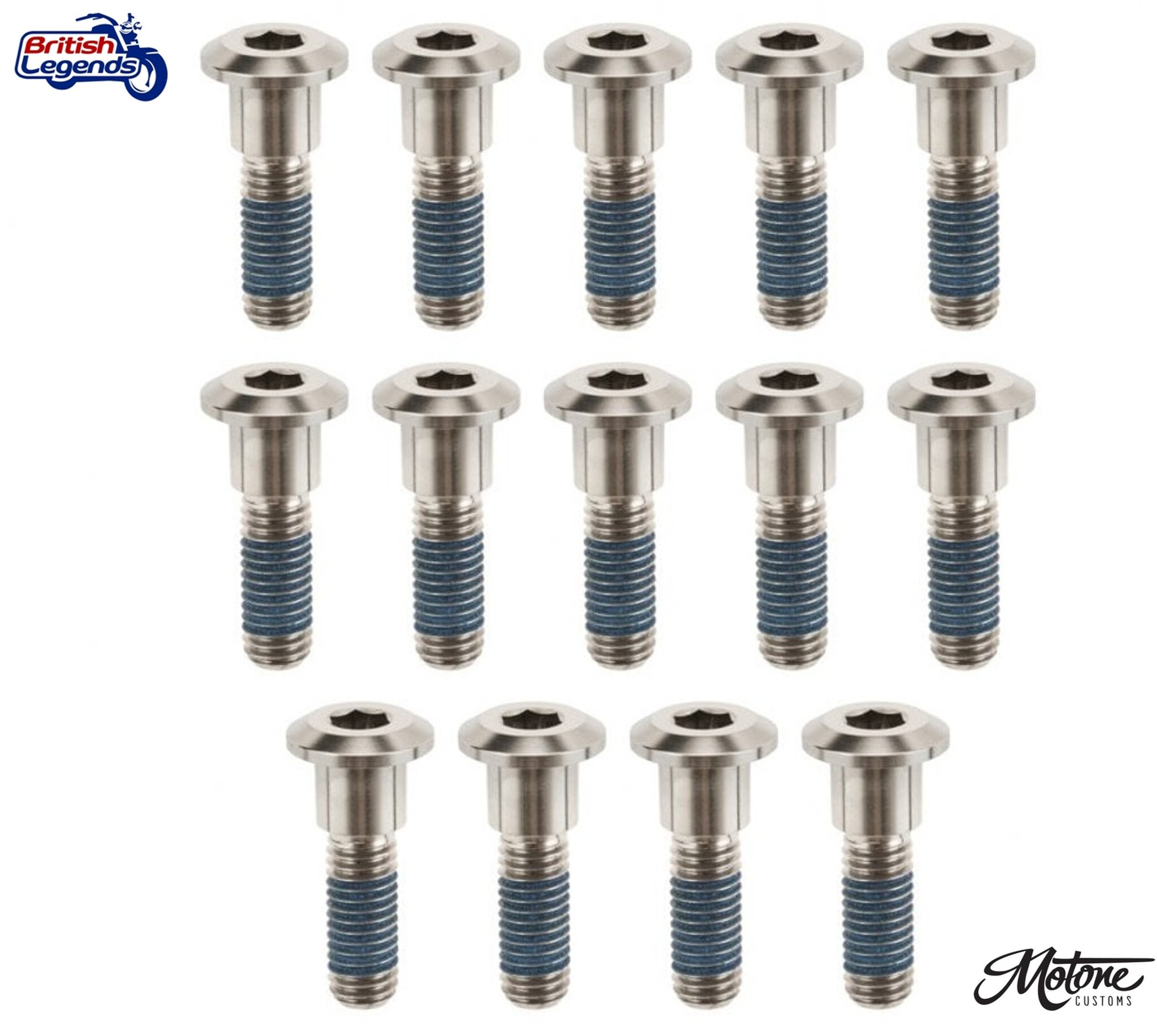 Set of Brake Disc Bolts milled from Solid Titanium