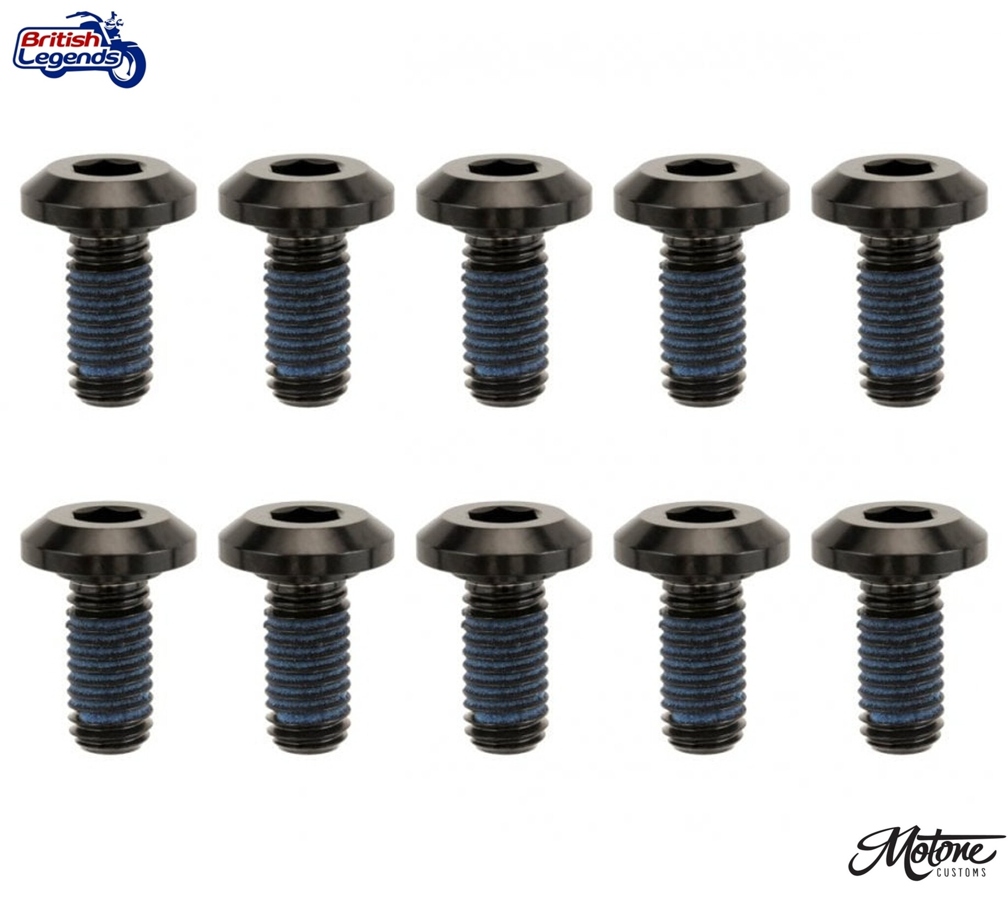 Set of Brake Disc Bolts milled from Solid Titanium