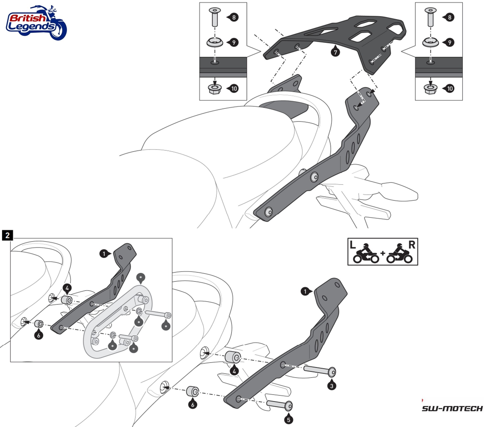 Porte-Paquet & Support Top-Case pour Triumph 400