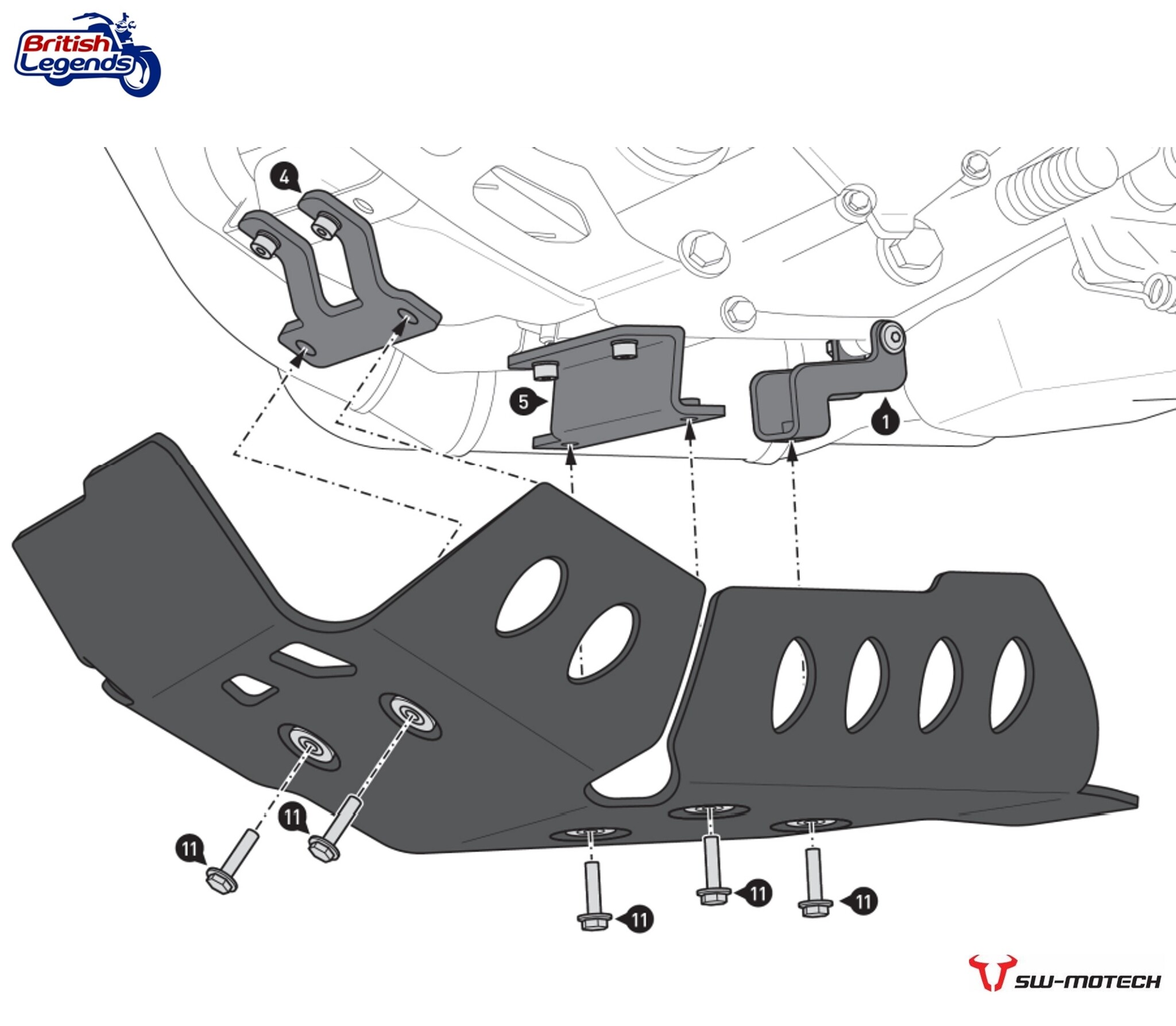 Sabot Moteur Heavy-Duty pour Triumph 400