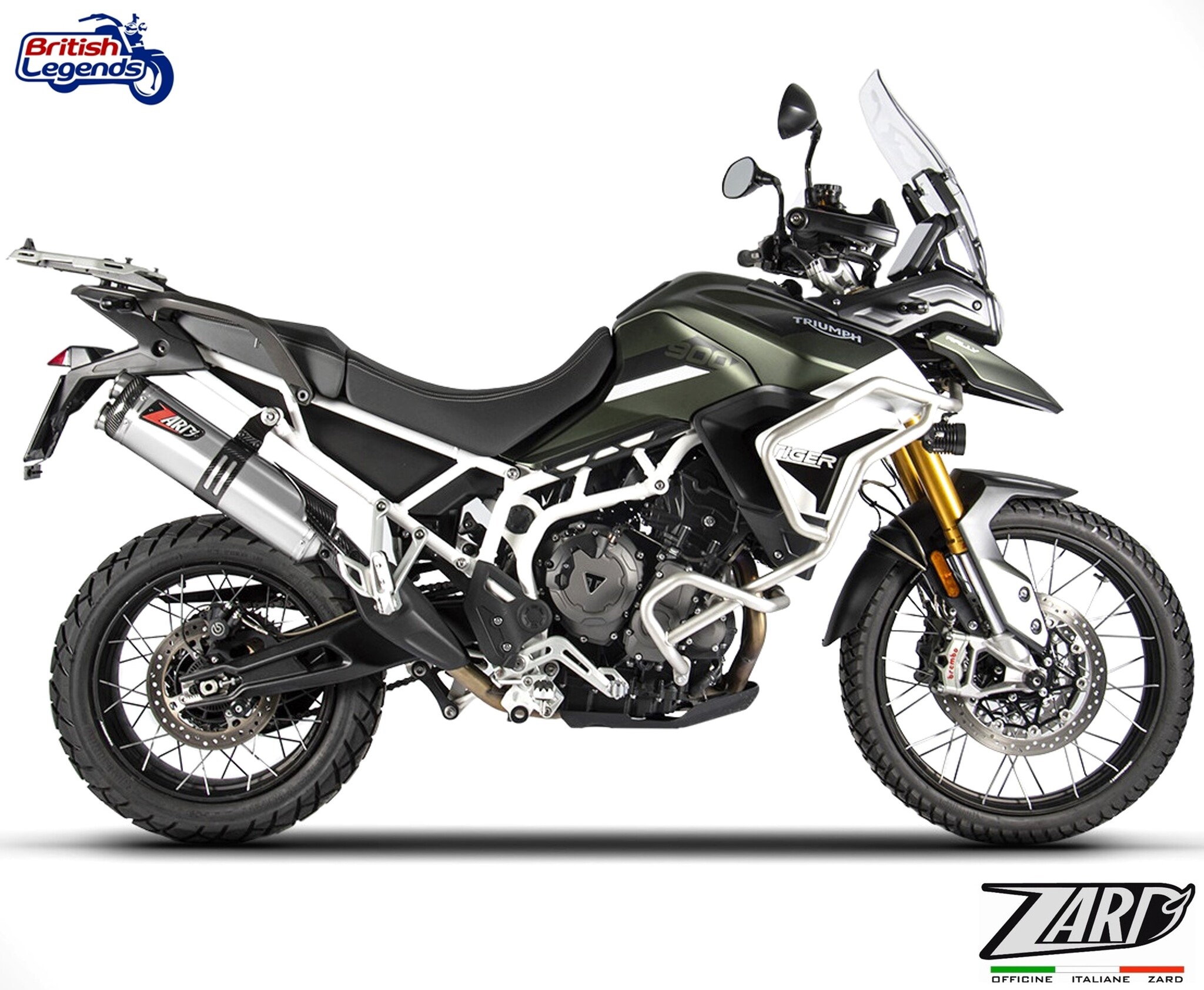 Zard Slip-On Silencer for Triumph Tiger 900