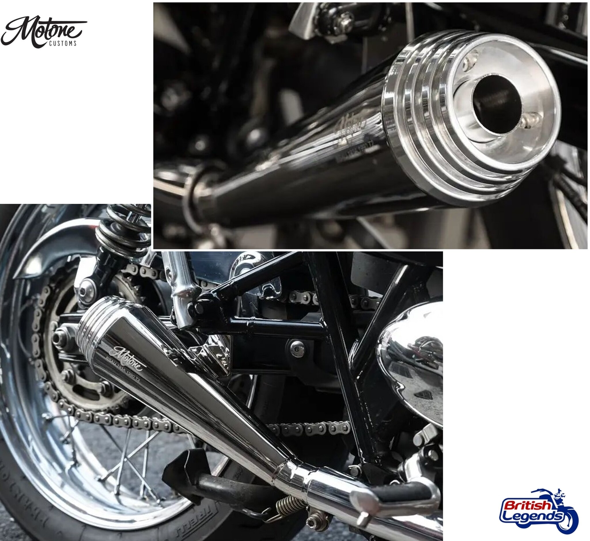 Silenciadores Saturn-V para Triumph Twins