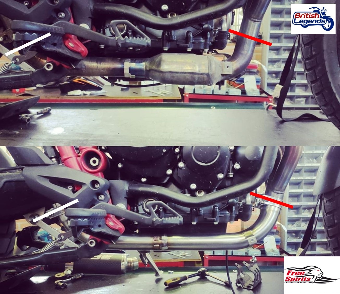 Bypass de Catalyseur pour Triumph Tiger 800