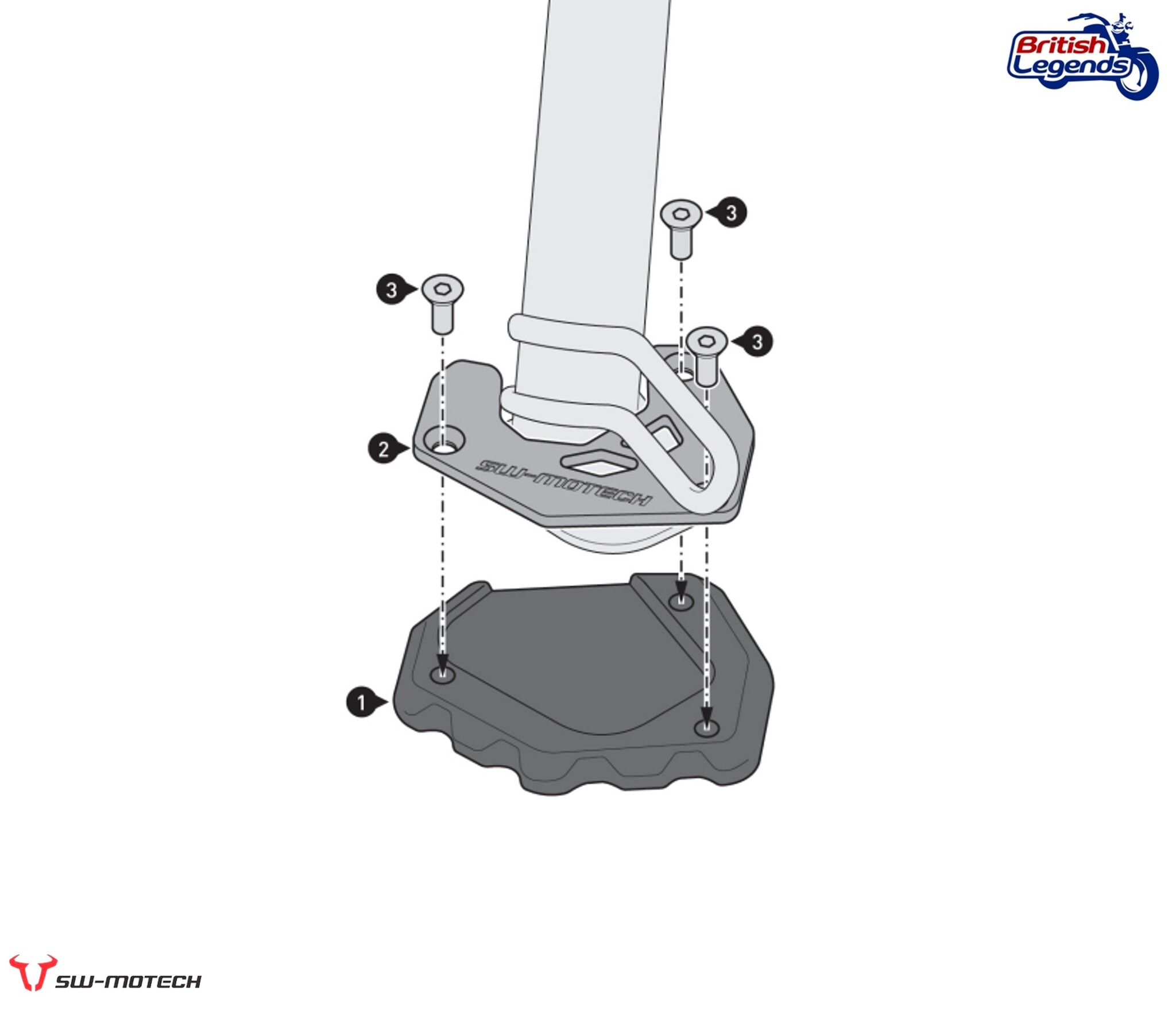 Side Stand Extension for Triumph Trident 660
