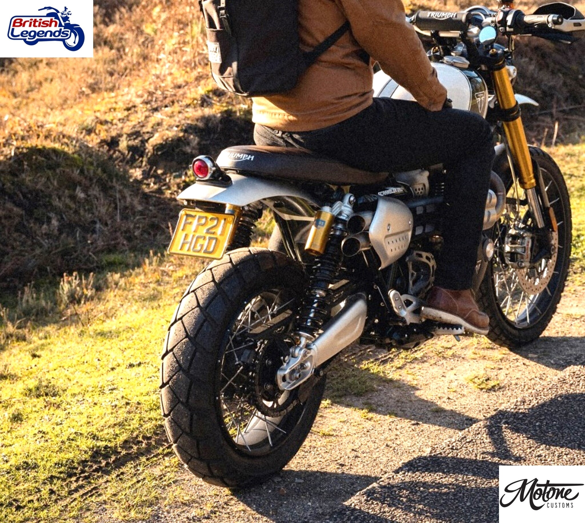 Motone Taillight on Bracket for Scrambler 1200