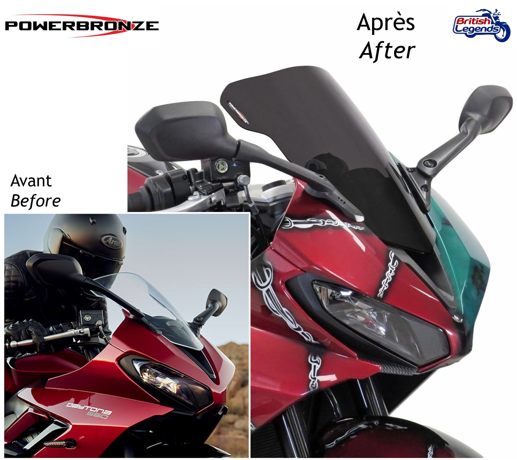 Pare-Brise "Aero" pour Triumph Daytona 660