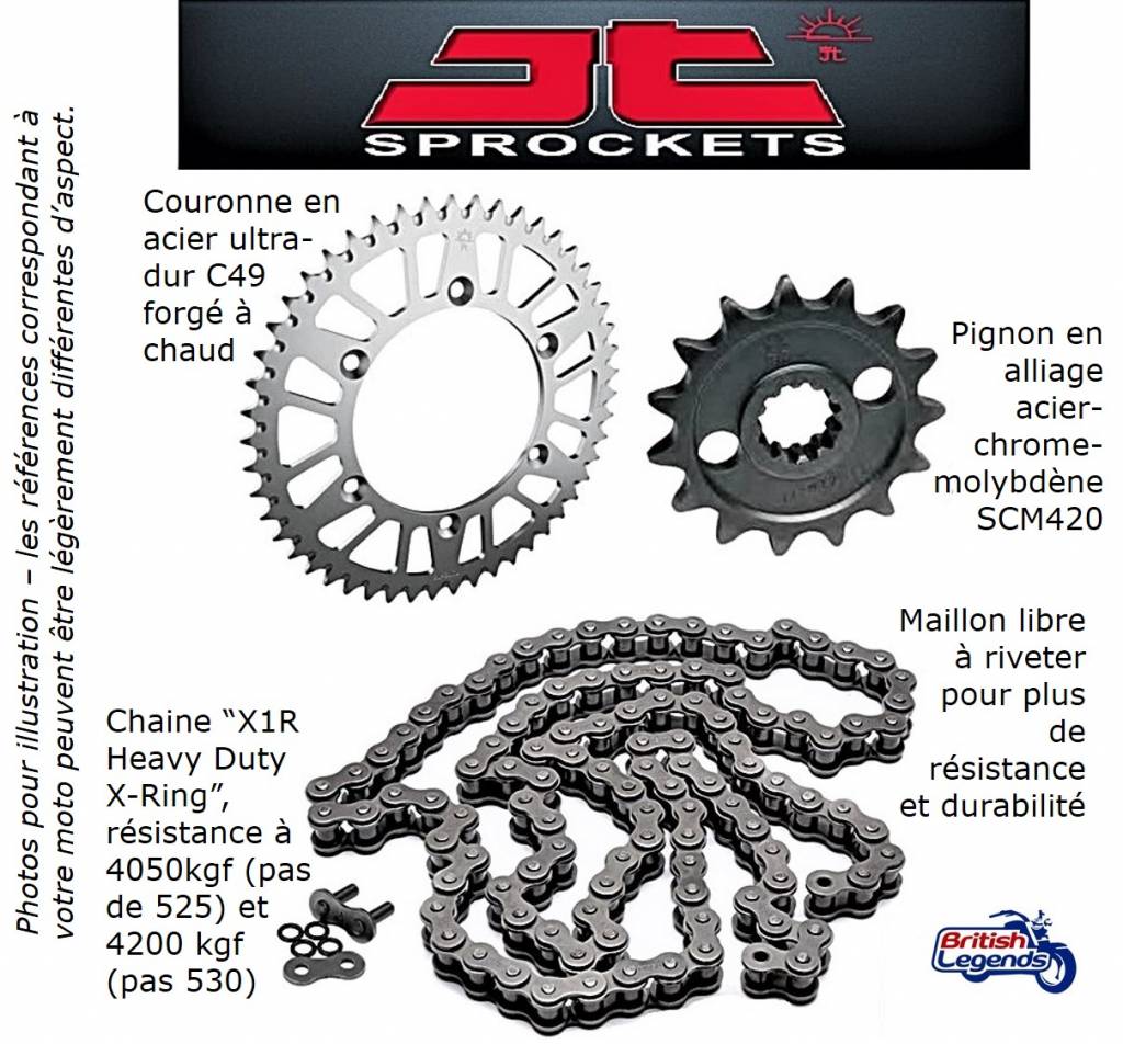 Pignon Avant Moto - JTSPROCKETS JTF704.16RB - 16 Dents - Pour Chaîne 525 - Compatible Aprilia, BMW...