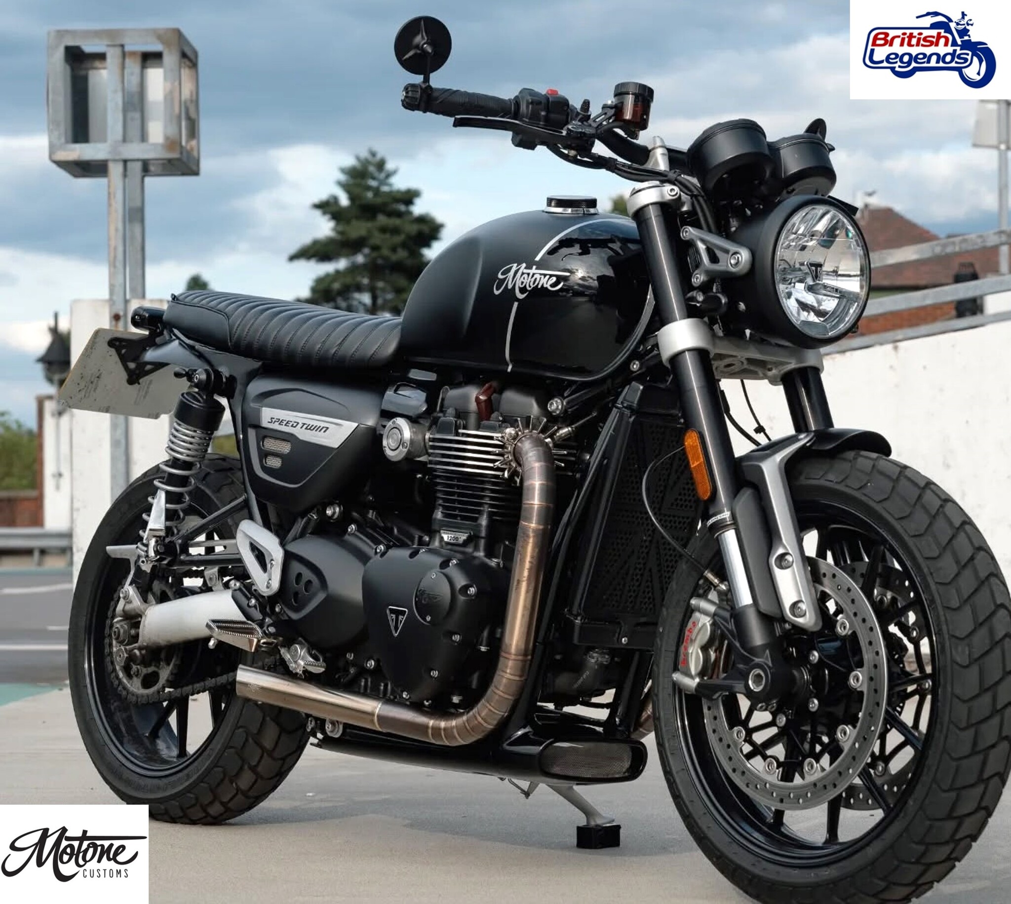 Asiento tándem Motone Skinny para Triumph Twins