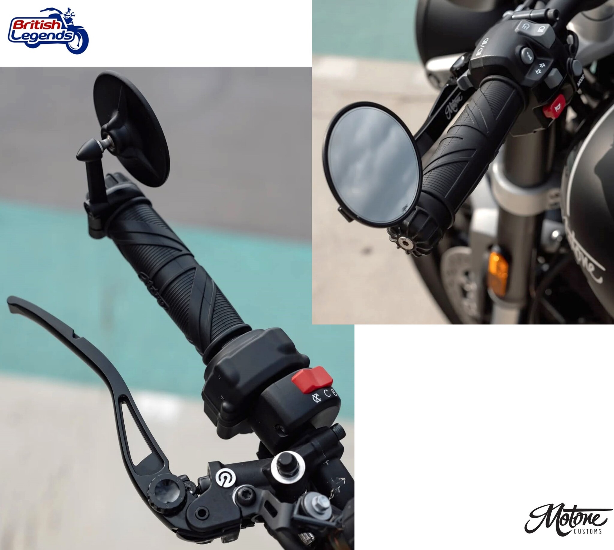 Poignées en Alu Massif pour motos Triumph