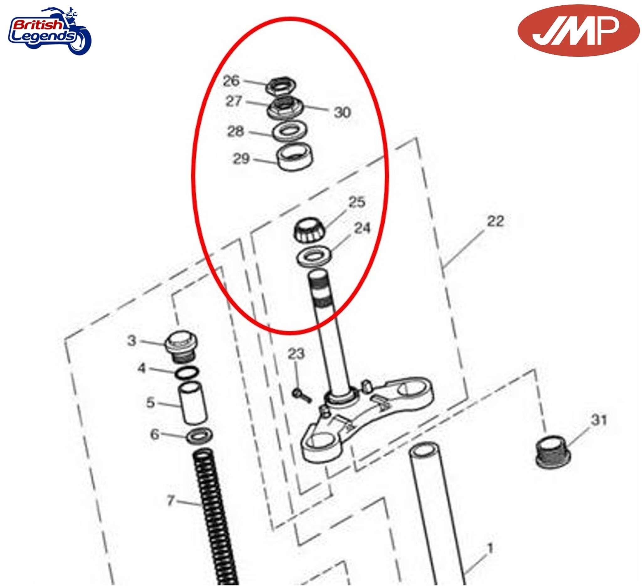 Steering Column Bearings for Triumph Motorbikes