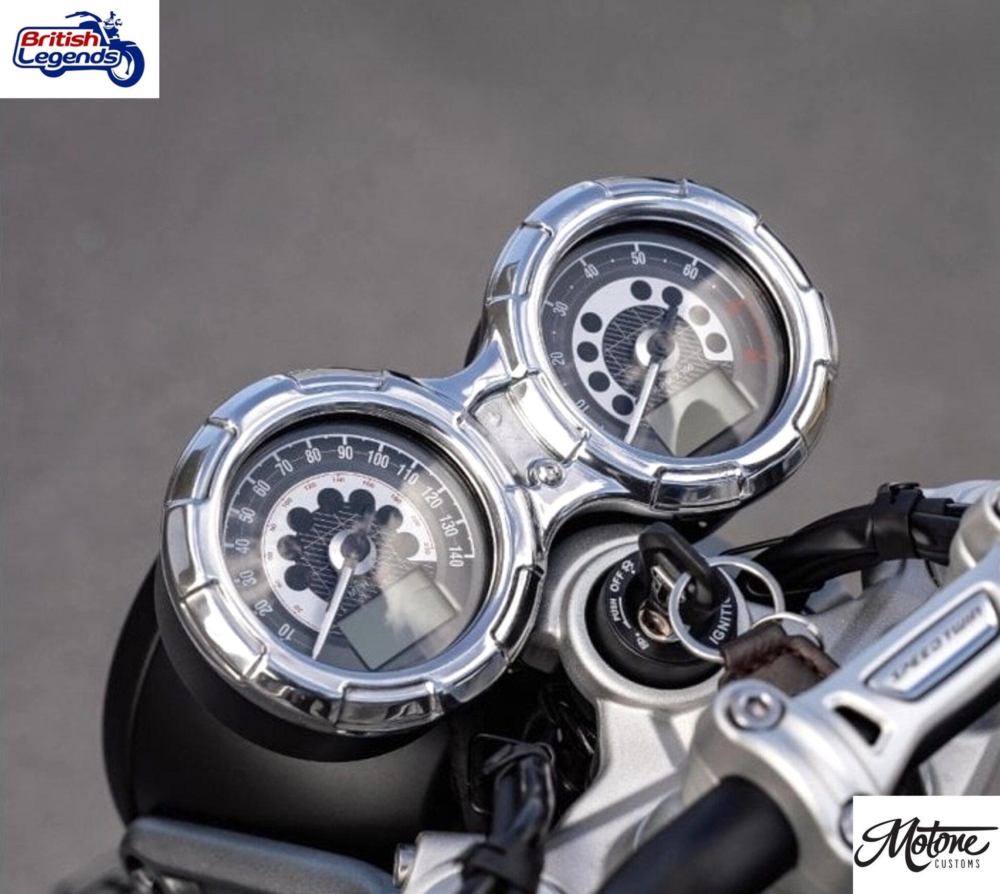 Enjoliveur de Compteurs Aluminium Noir