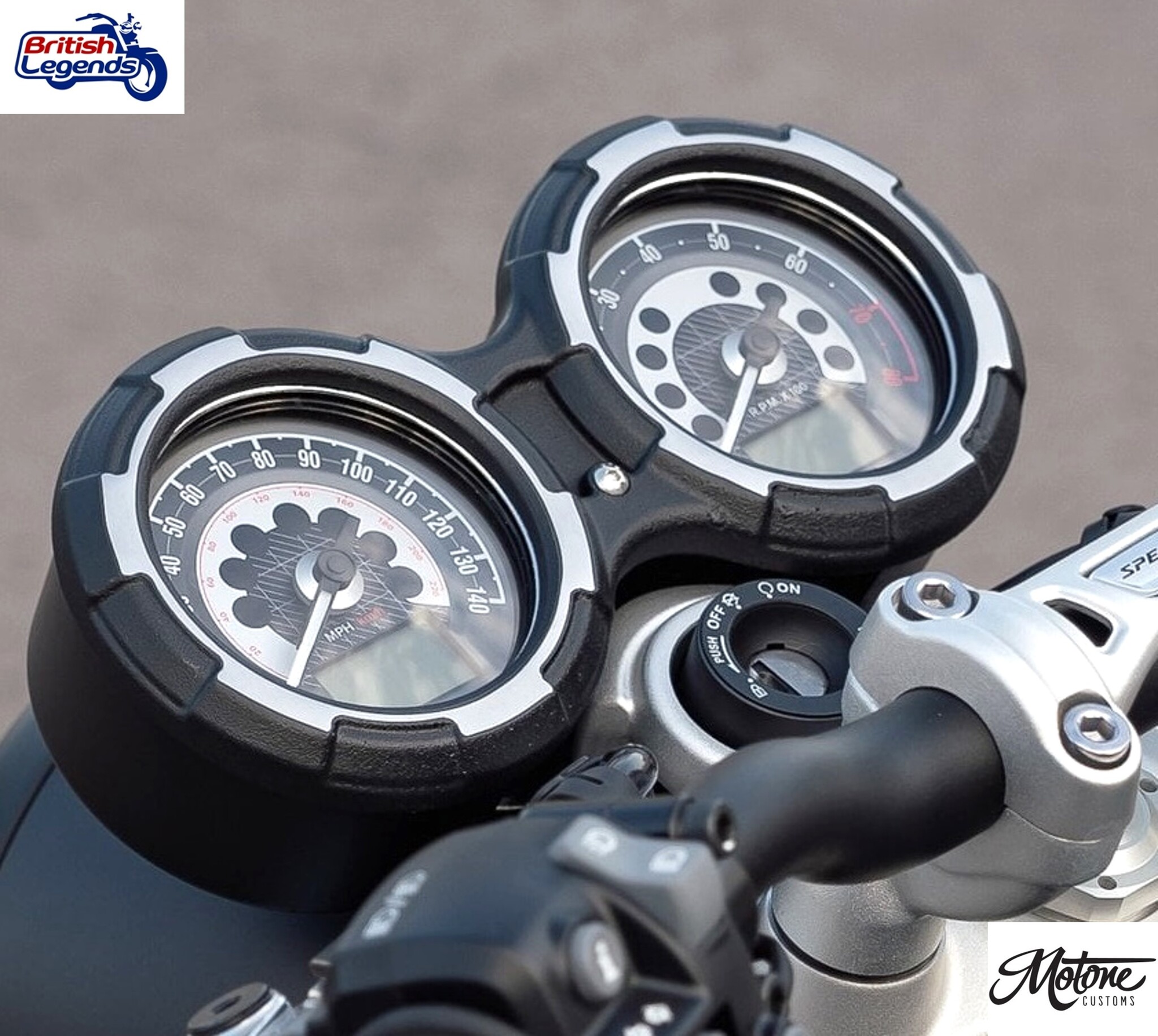 Enjoliveur de Compteurs Aluminium Noir