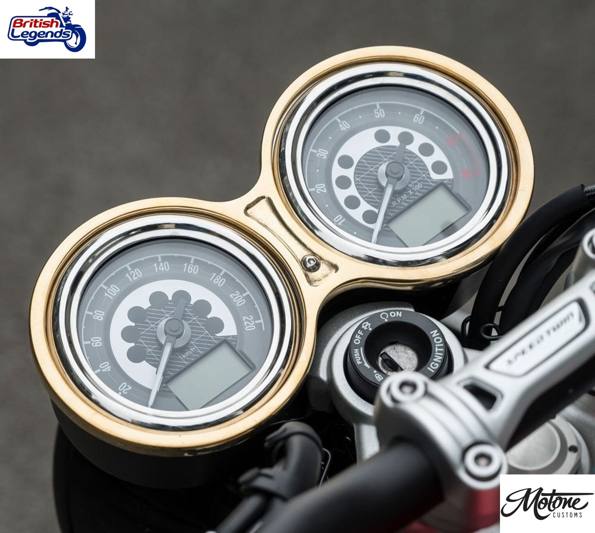 Black/Brass Dashboard Cover