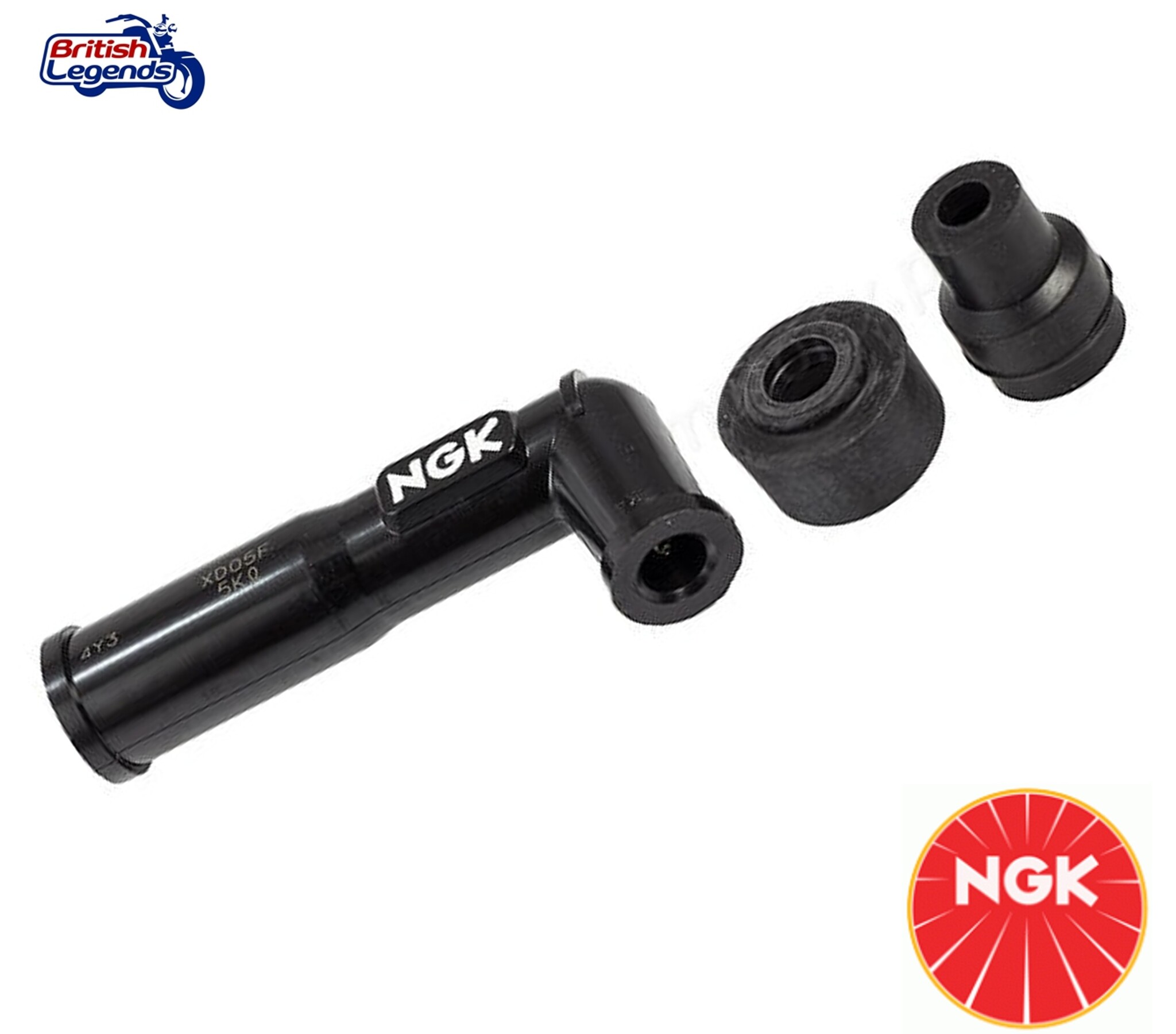 Cache-Bougie NGK noir pour Triumph Twins